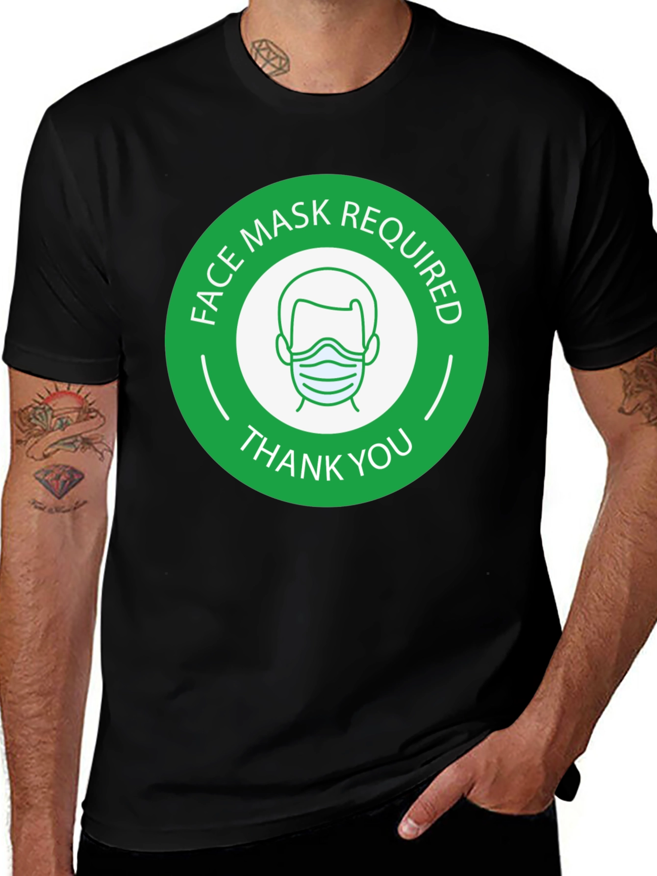 Variant 22 of Face Mask Required Graphic Tee