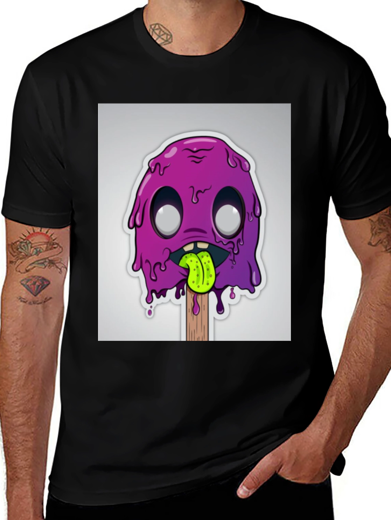 Variant 2 of Purple Monster Lollipop Graphic Tee