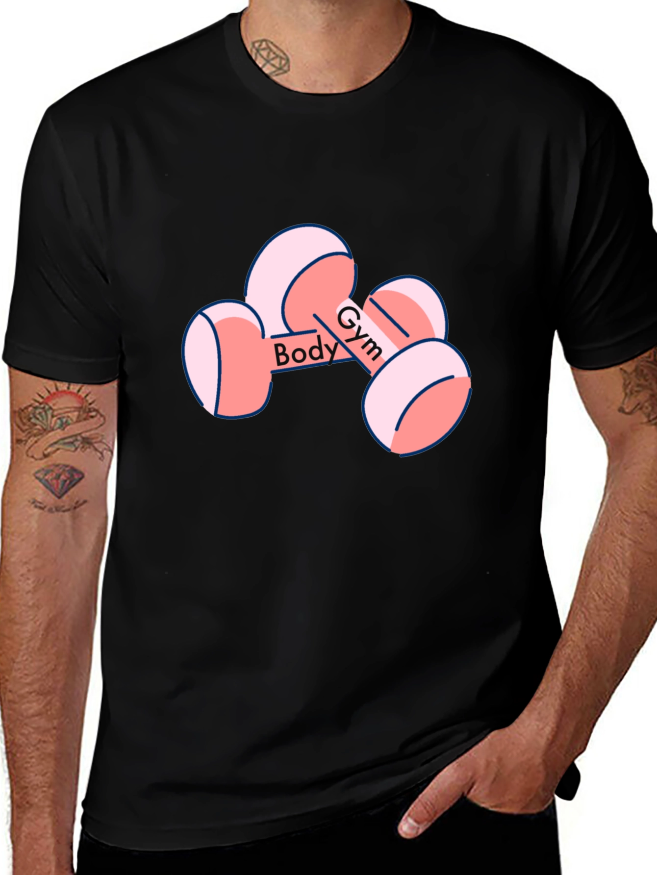 Variant 6 of Body Gym Black T-Shirt