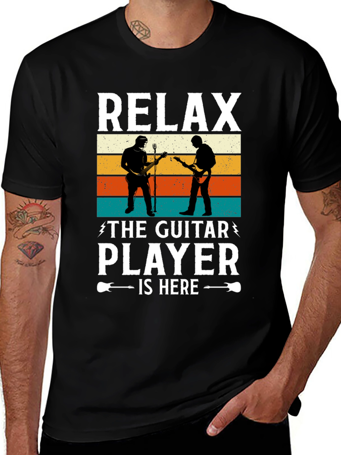 Variant 21 of Relax, The Guitar Player Is Here T-Shirt