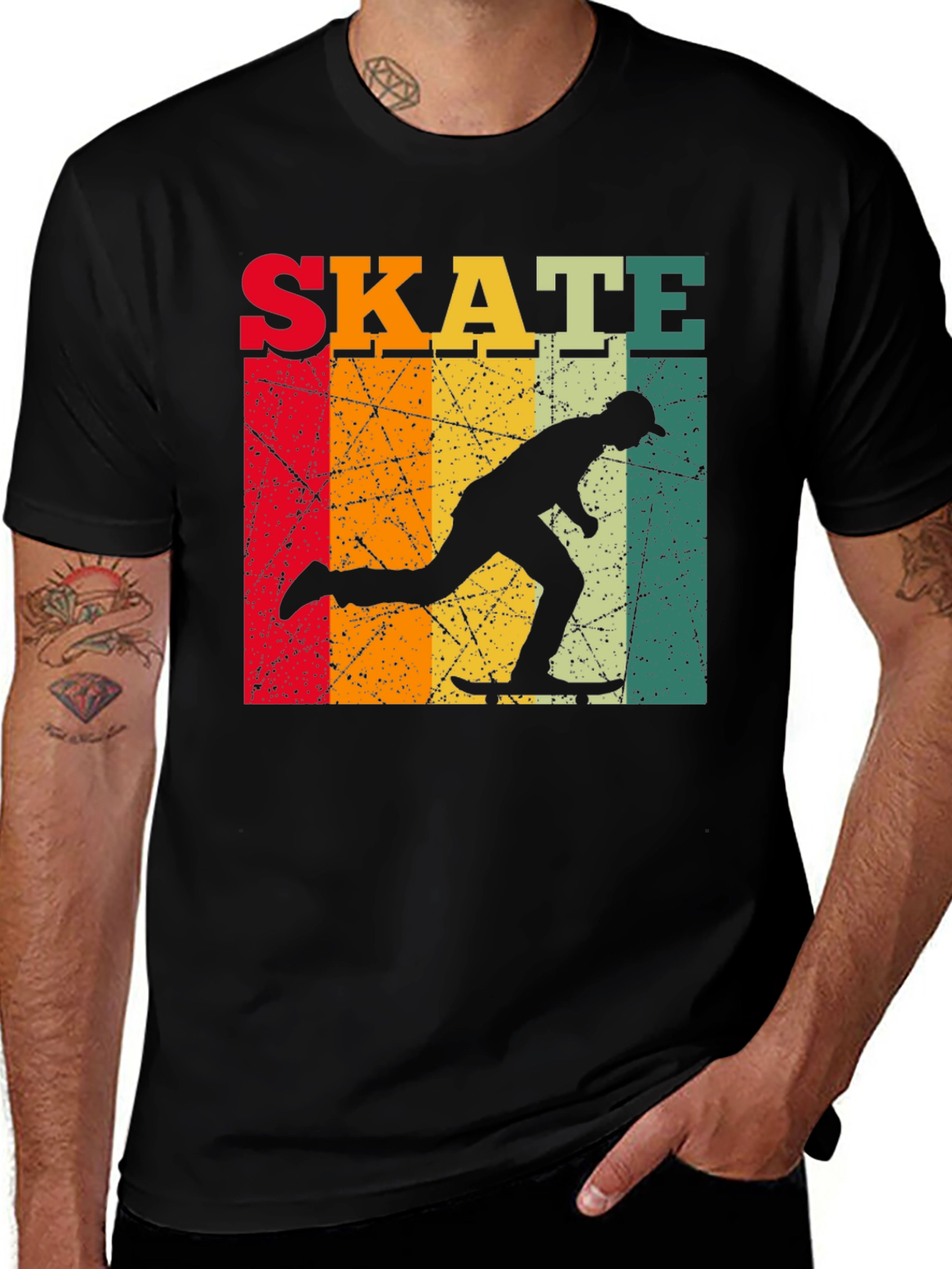 Variant 23 of Retro Skate T-Shirt - Cool Skateboarder Graphic Tee