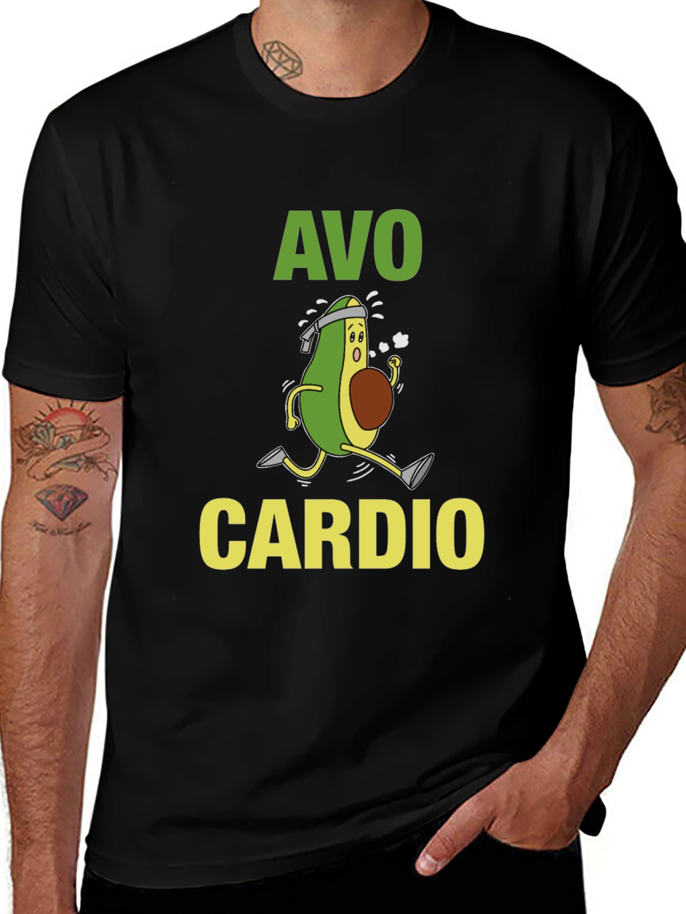Avo Cardio T-Shirt: Running Avocado Graphic Tee