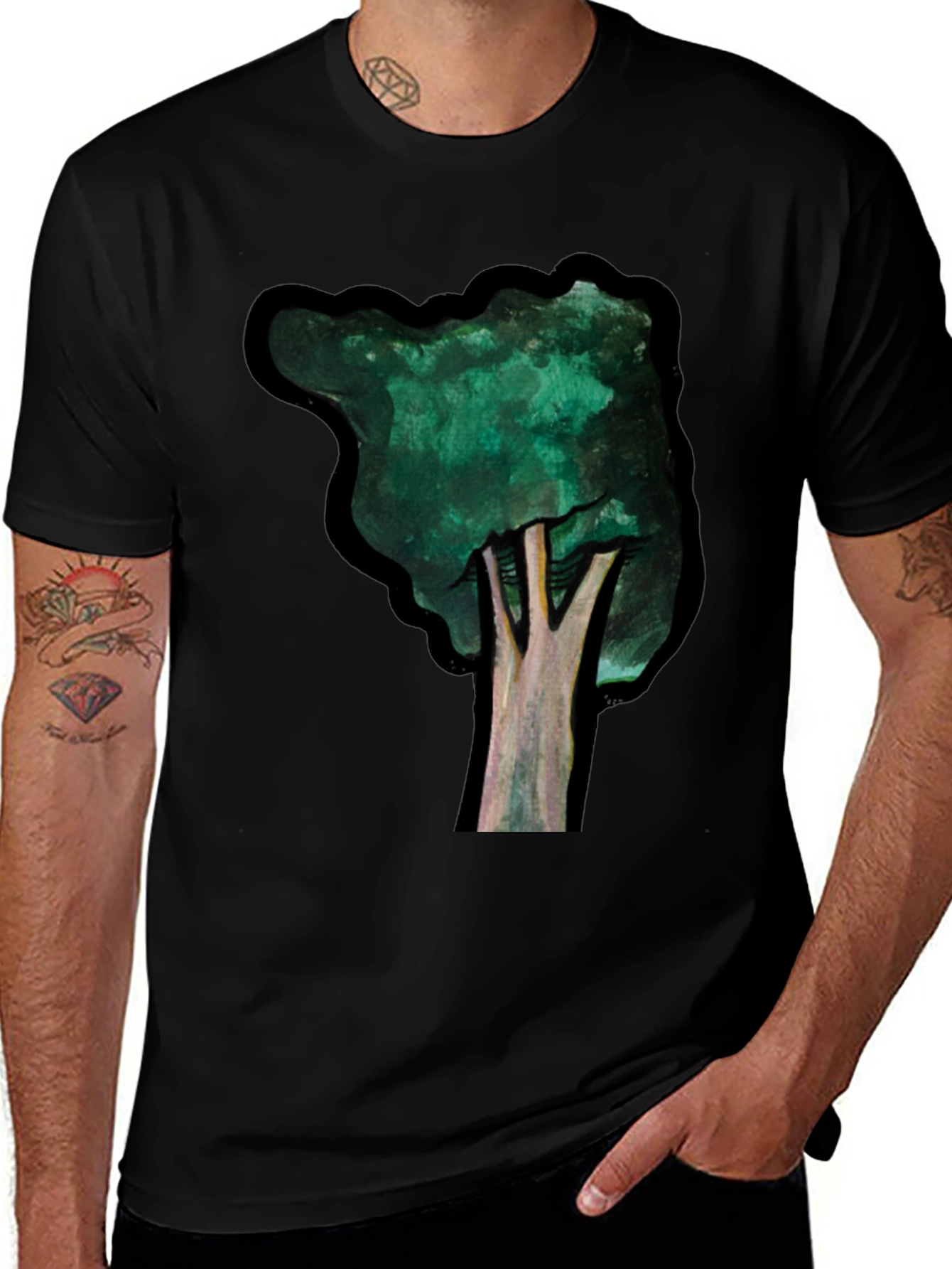 Variant 15 of Abstract Tree Graphic Tee - Nature Inspired T-Shirt