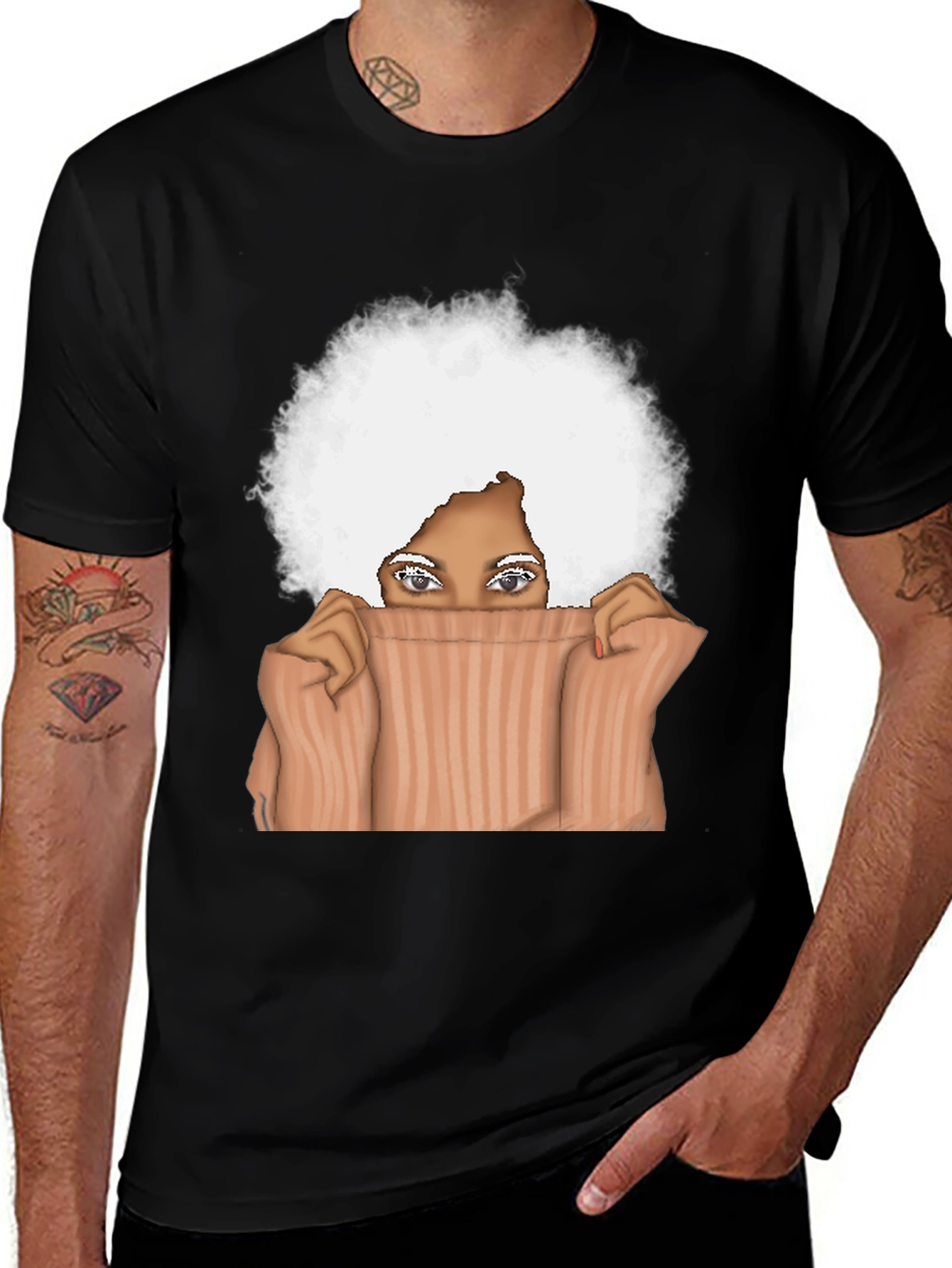 Variant 23 of Funky Afro Peek-A-Boo Graphic Tee