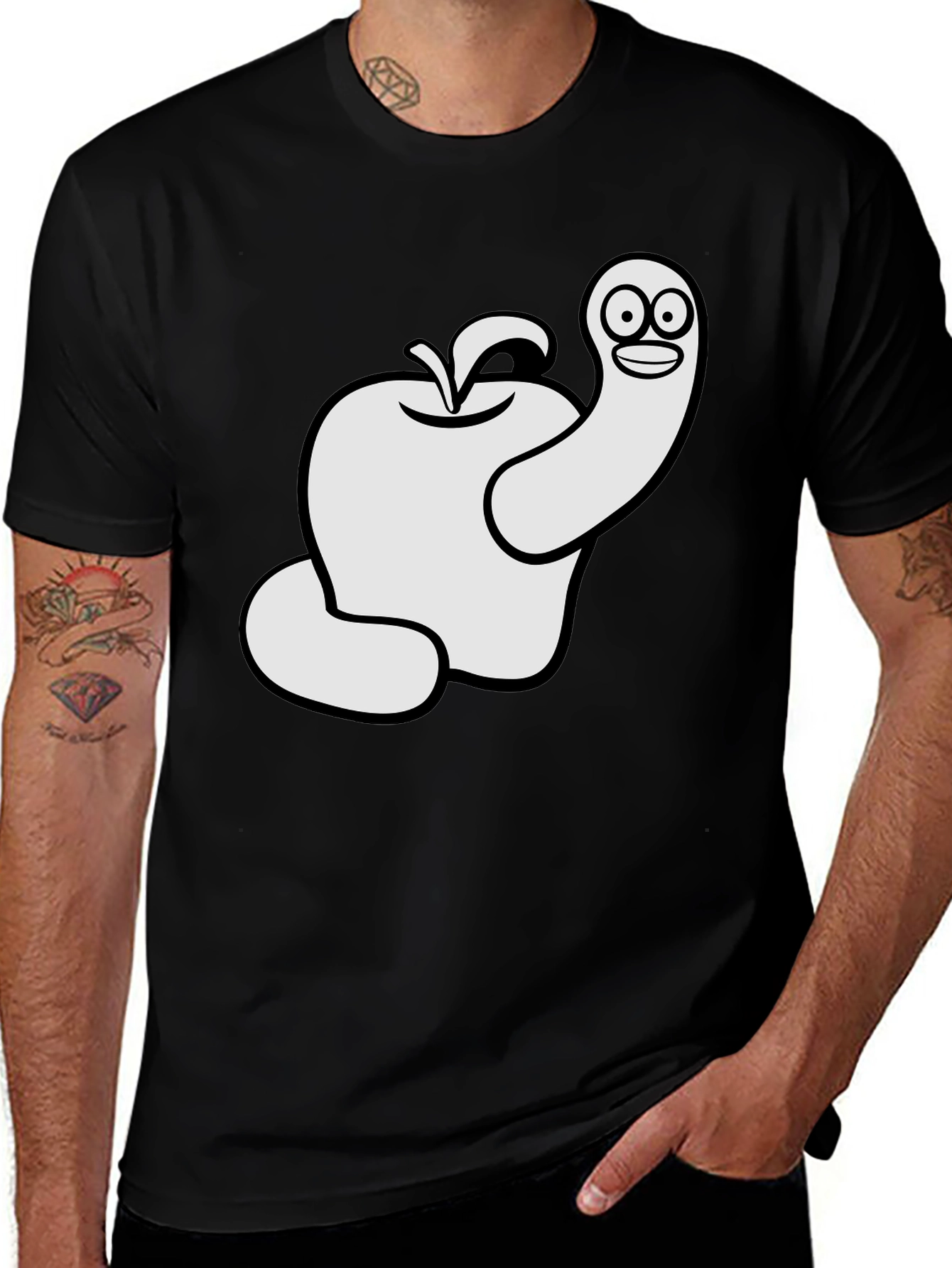 Variant 9 of Worm Apple Graphic T-Shirt