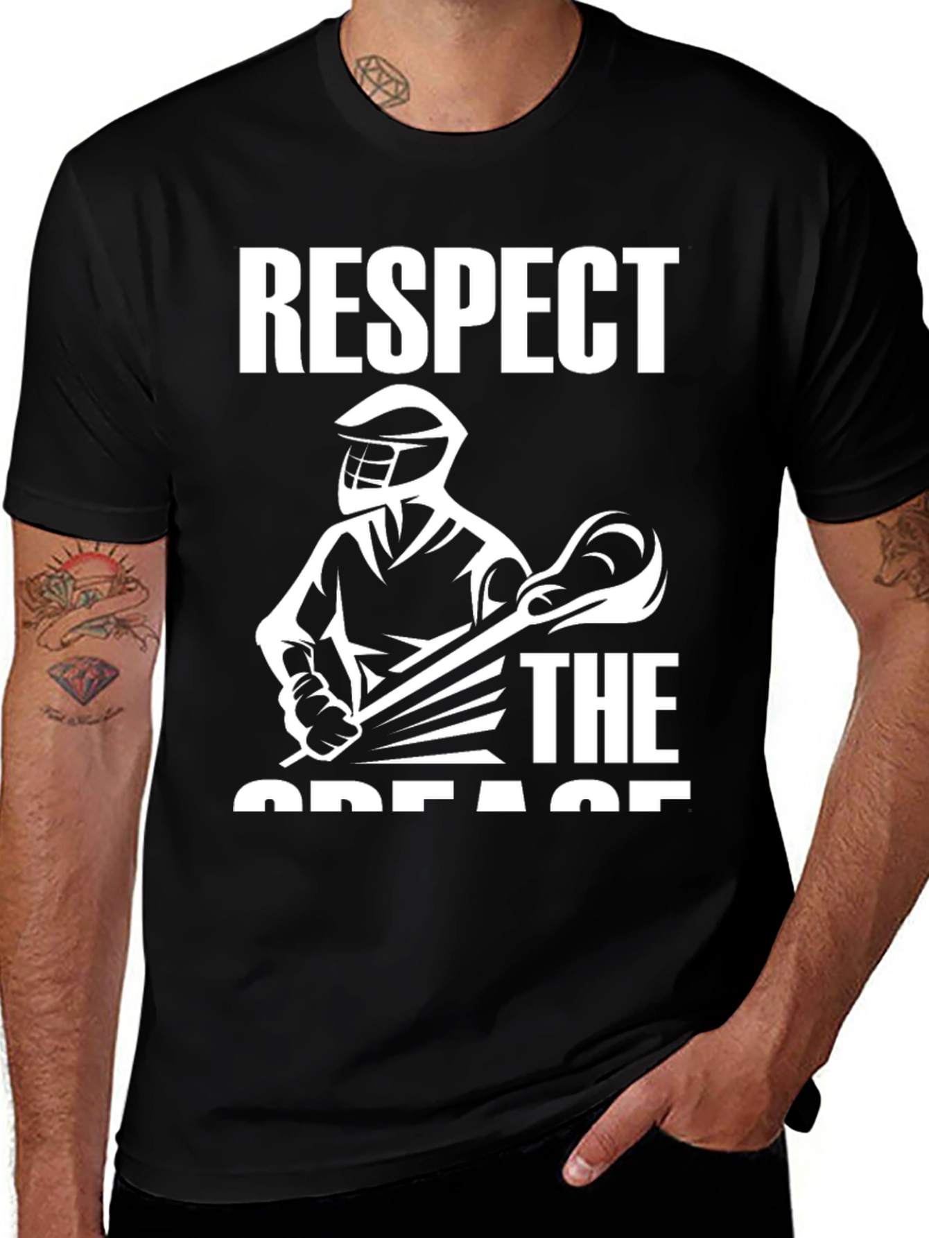 Variant 10 of Respect The Crease Lacrosse Graphic Tee