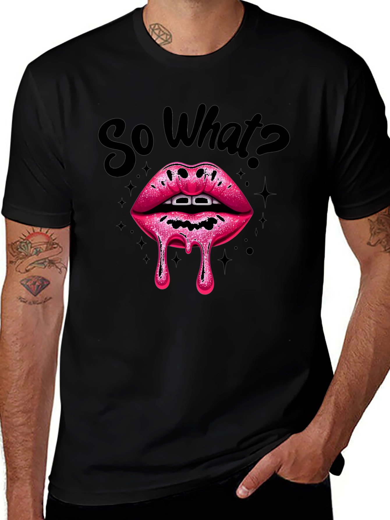 Variant 11 of So What? Lips Graphic Print T-Shirt