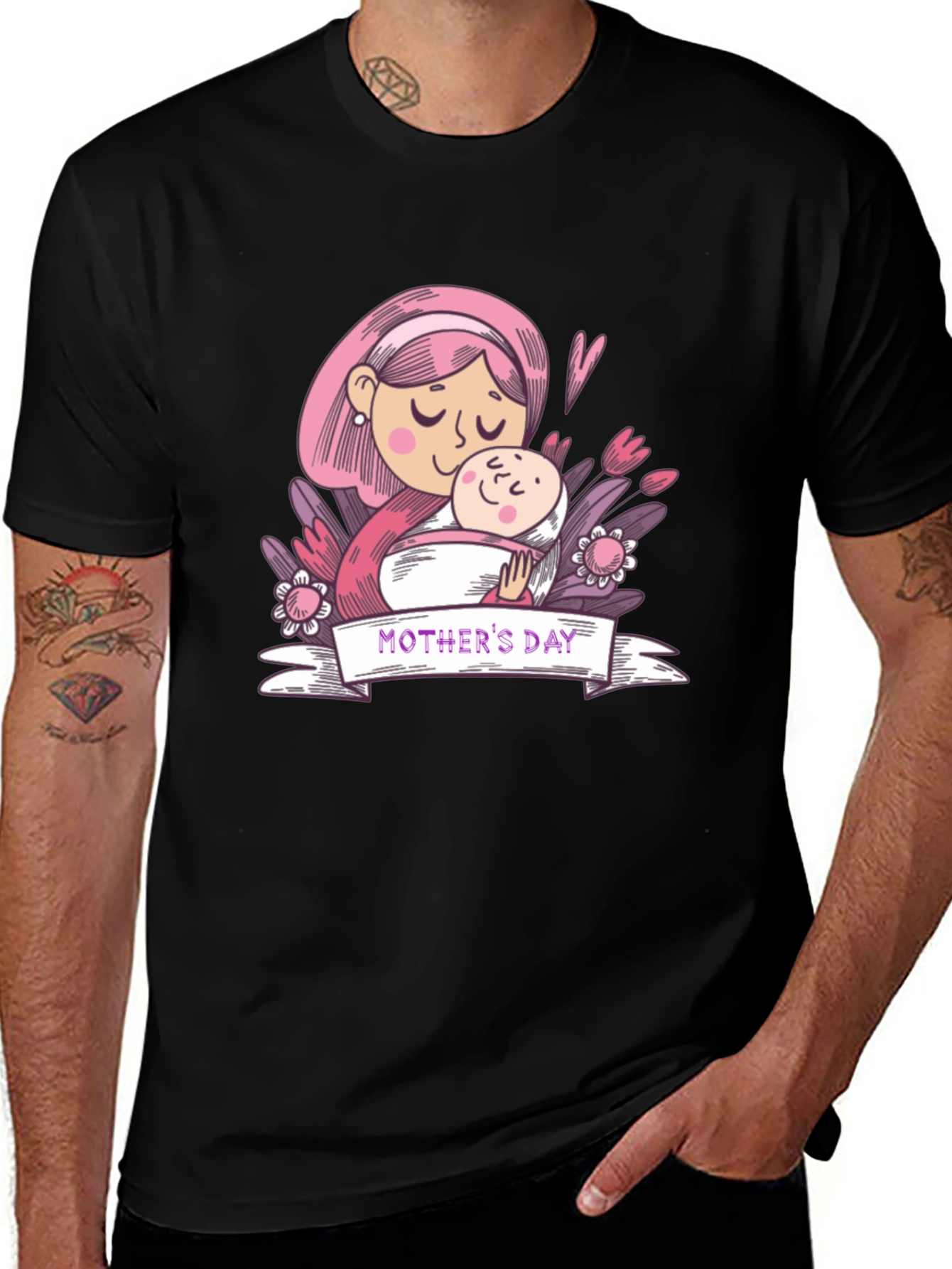 Mother's Day Graphic Tee - Black