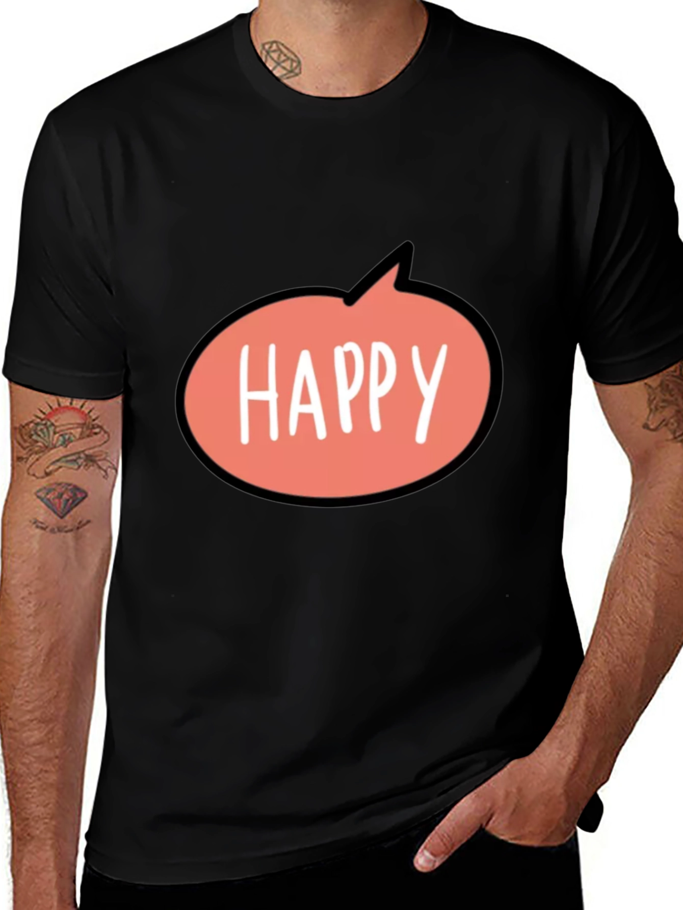 Variant 25 of Happy Graphic T-Shirt - Trendy Casual Wear