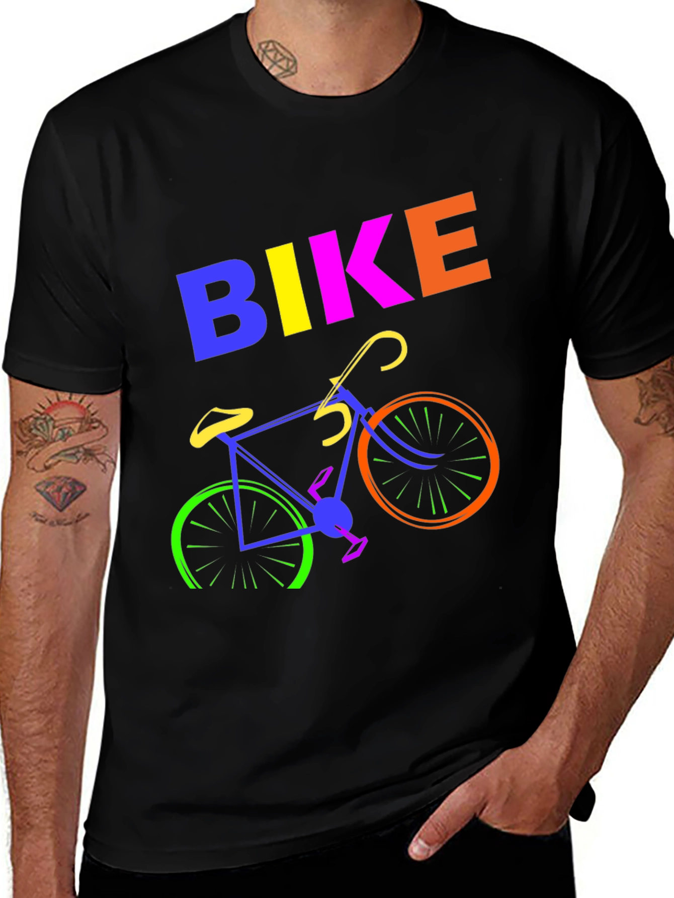 Colorful Bike Graphic Tee - Unisex