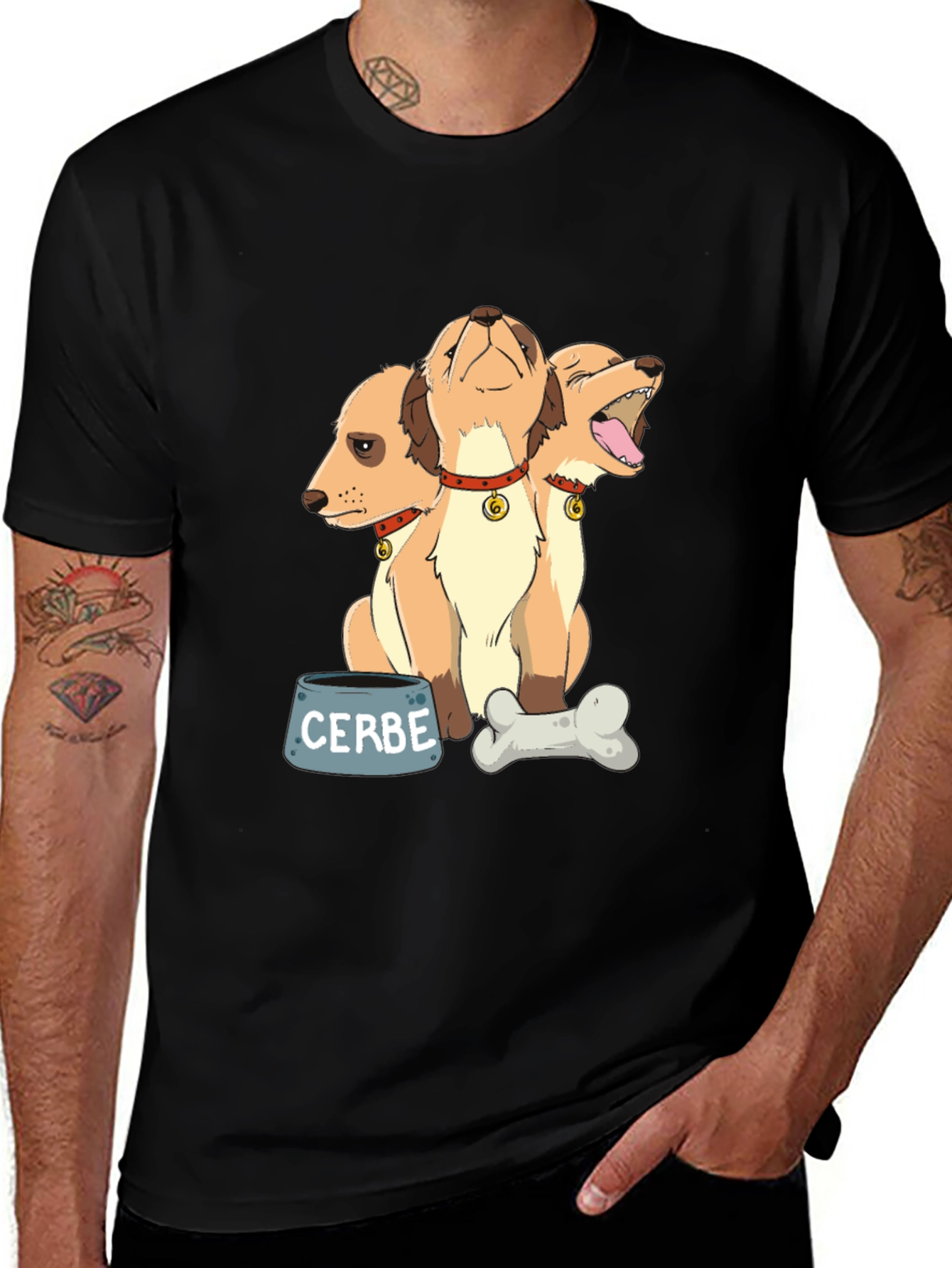 Cerberus Dog T-Shirt - Mythical 3-Headed Puppy Tee