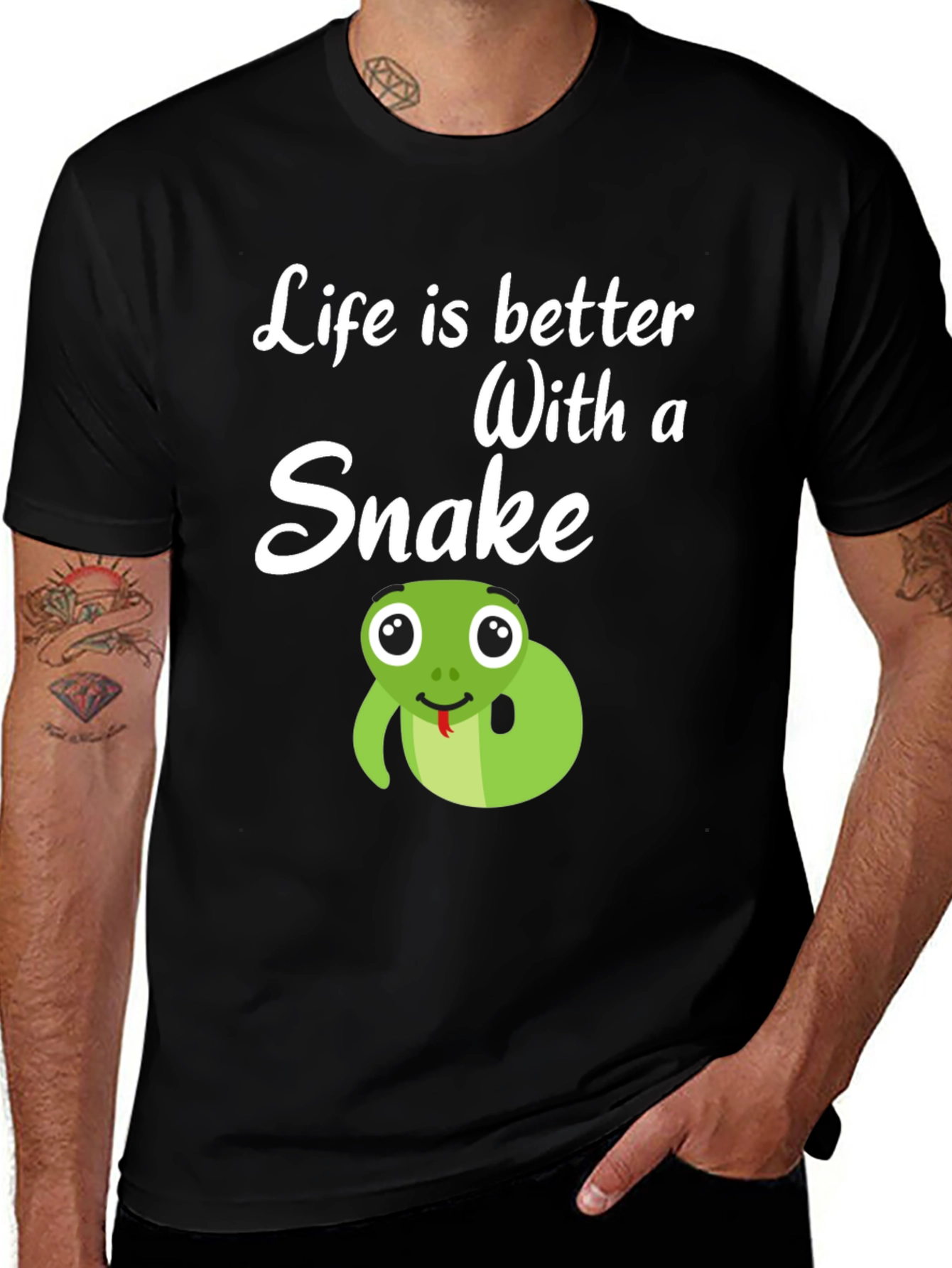 Variant 5 of Life is Better With a Snake Graphic Tee