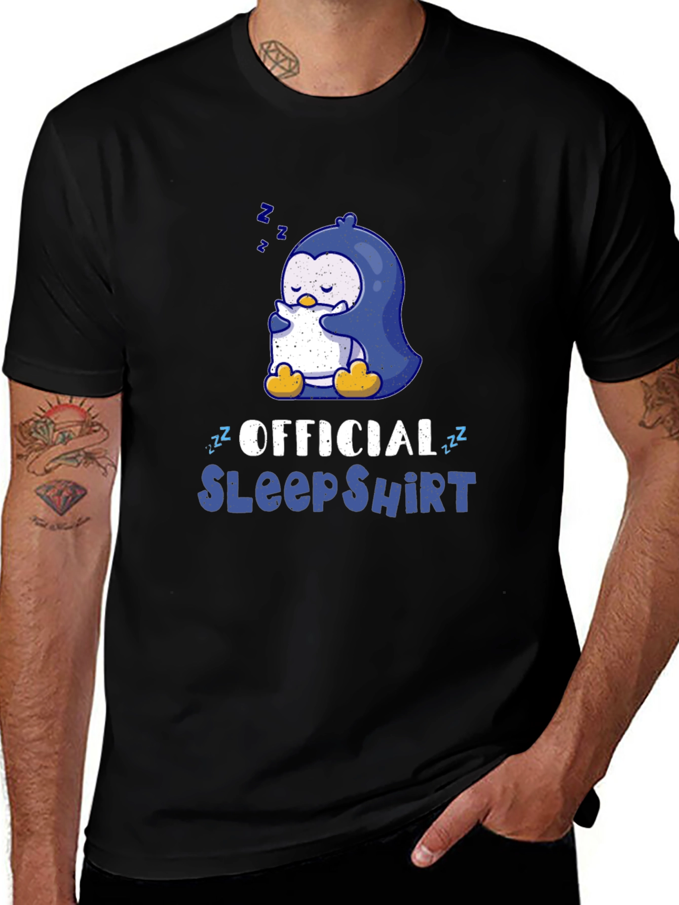 Variant 29 of Official Sleep Shirt - Penguin Graphic Tee - Unisex