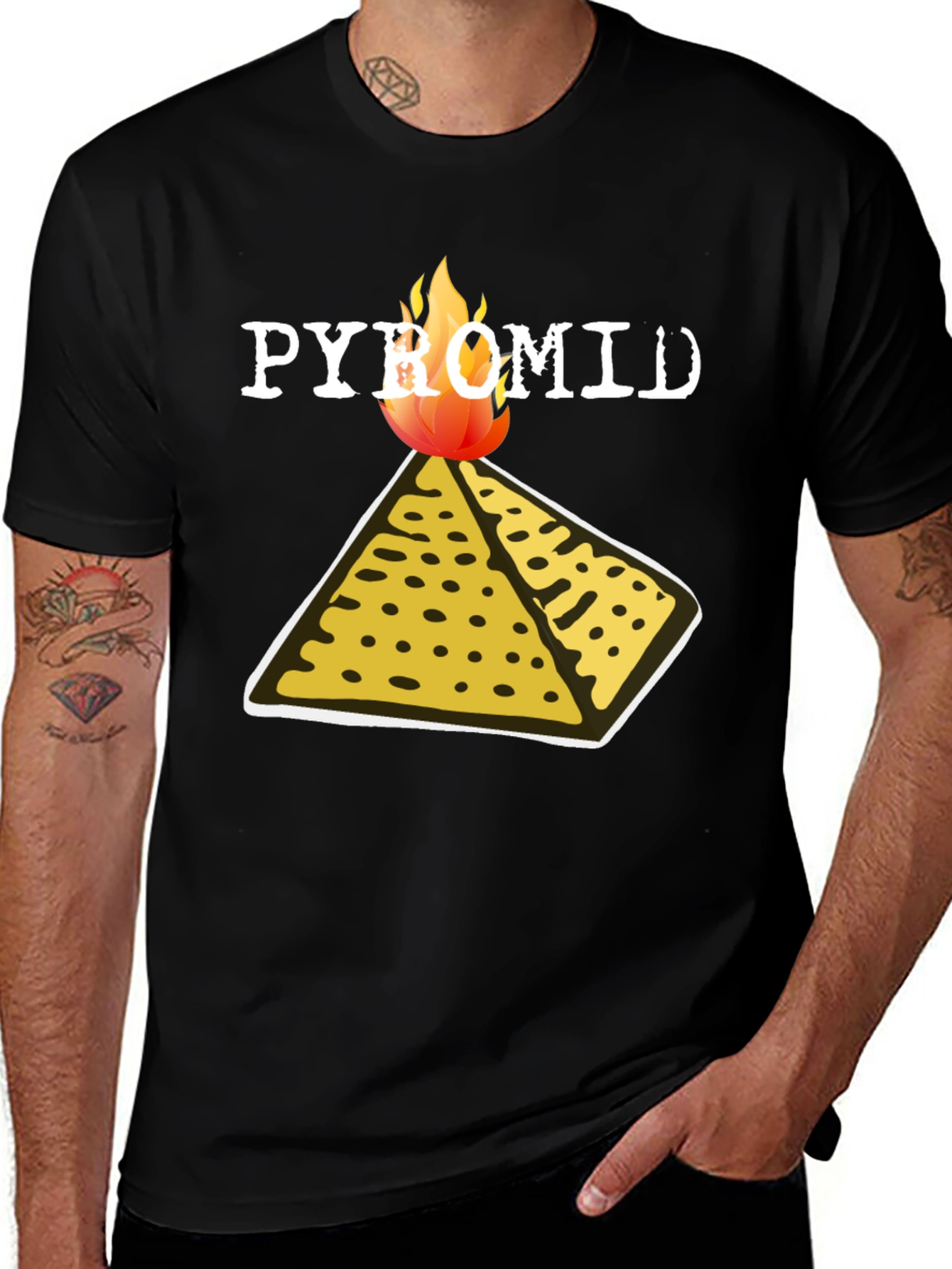 Variant 3 of Pyromid Graphic Tee - Funny Pyramid T-Shirt