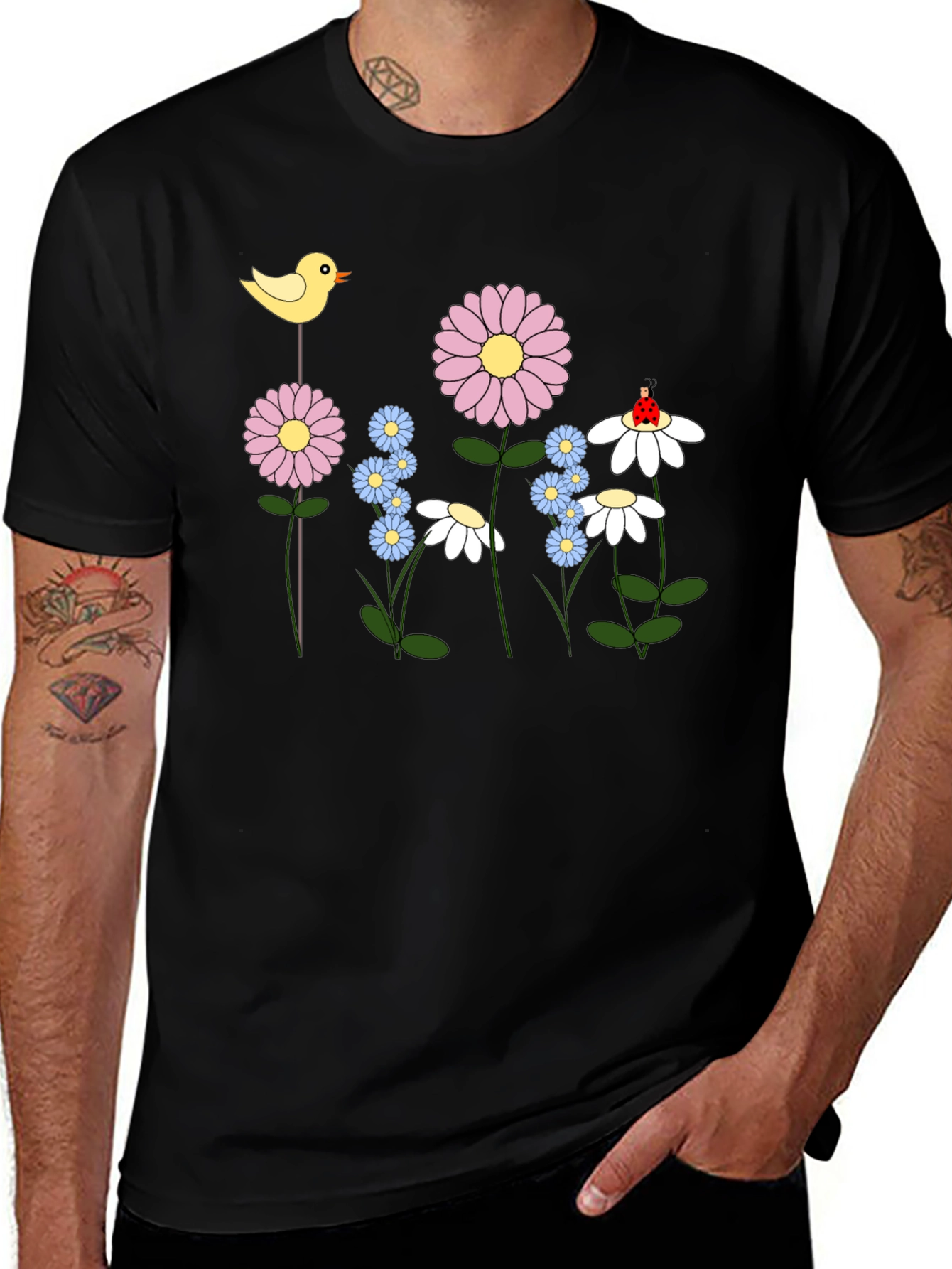 Variant 11 of Floral Cartoon T-Shirt