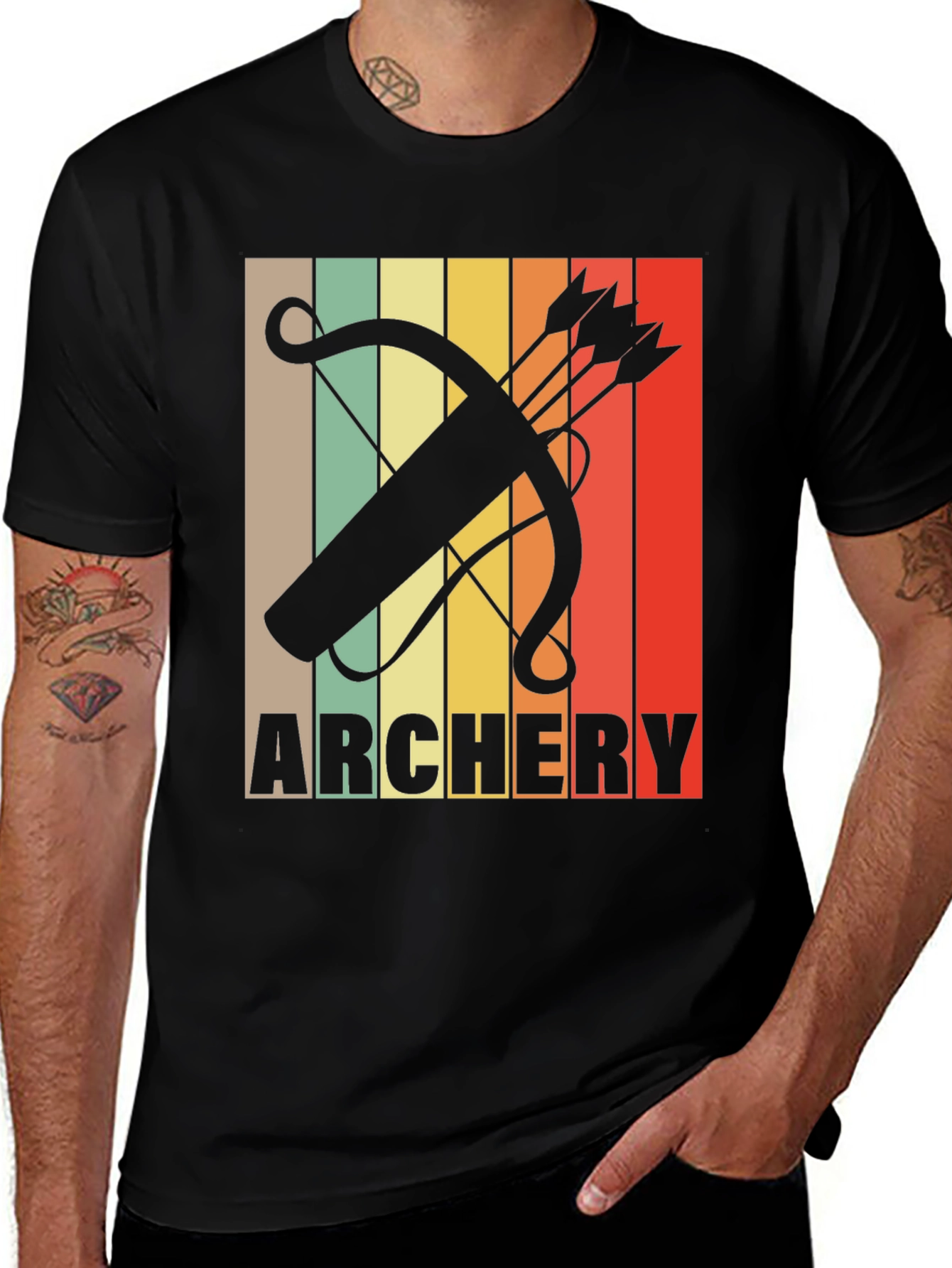 Variant 24 of Retro Archery T-Shirt - Vintage Archer Design
