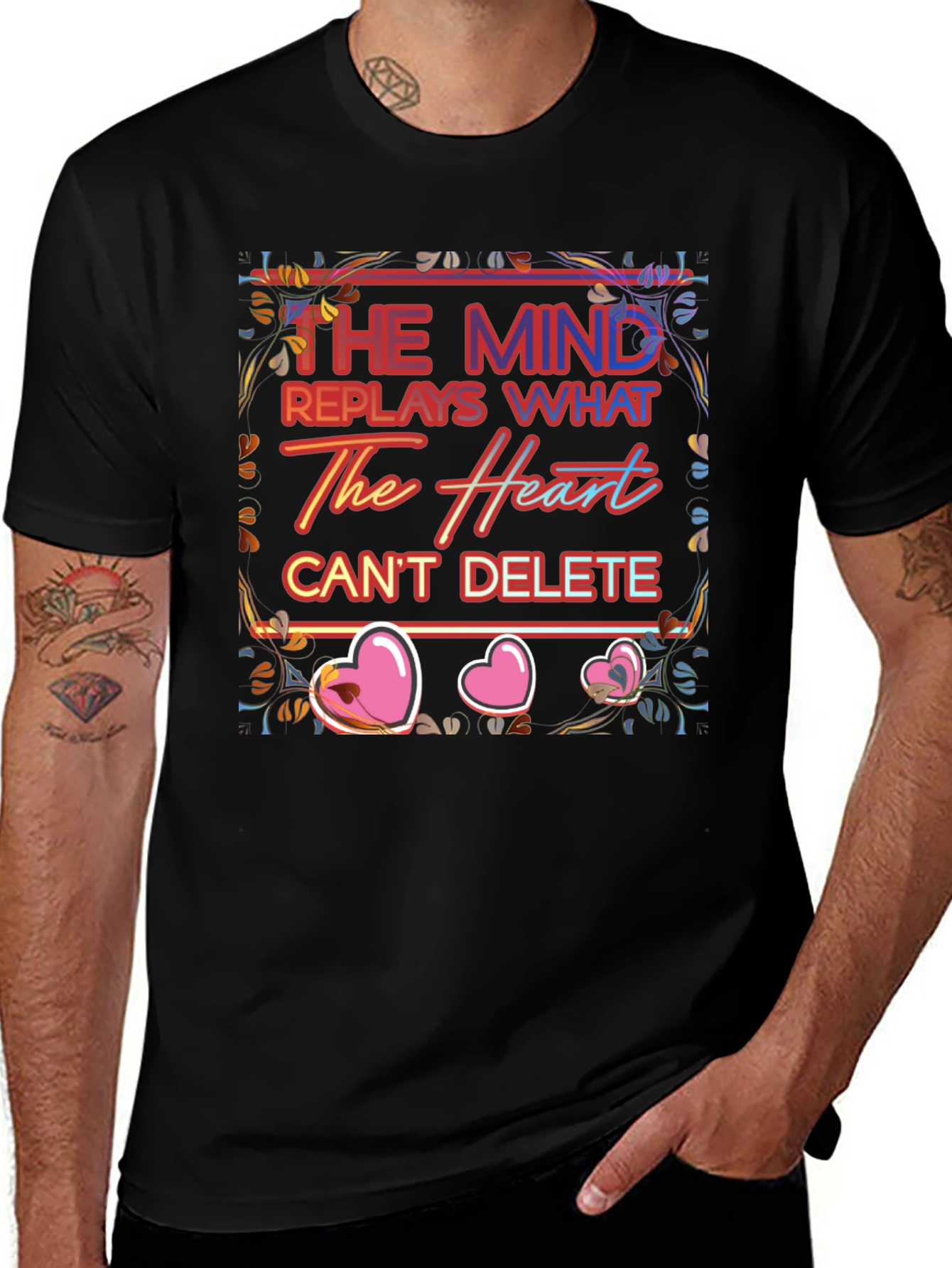Variant 14 of Mind & Heart Graphic Tee - Emotional Expression Shirt