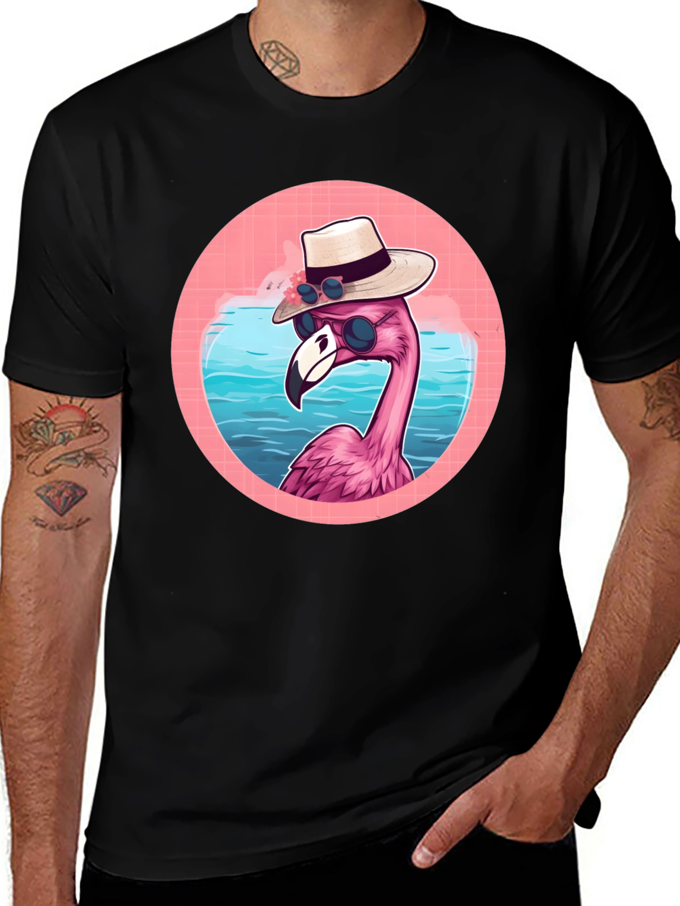 Variant 21 of Cool Flamingo Graphic Tee
