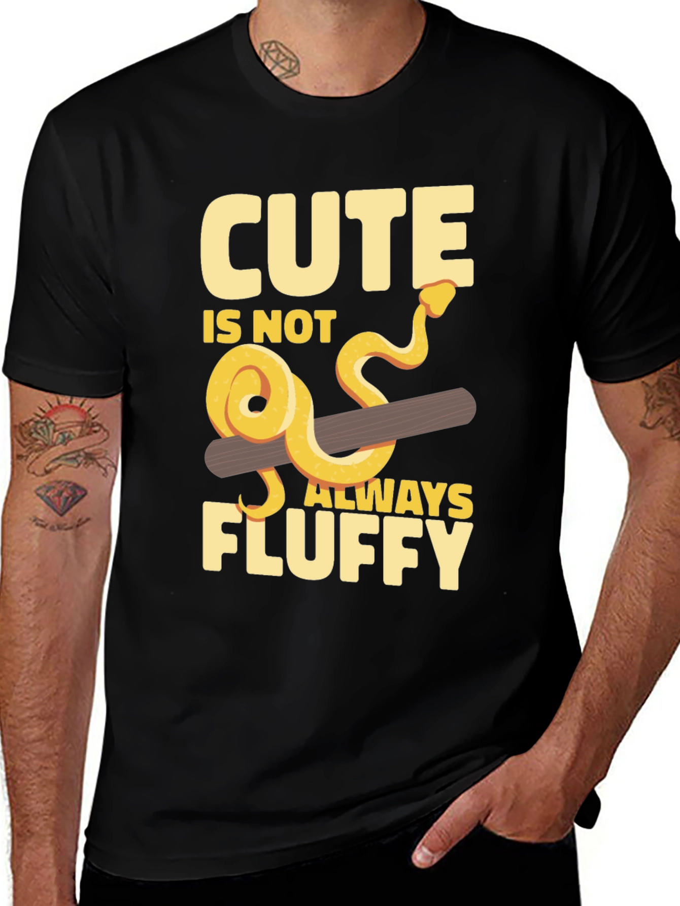 Variant 21 of Cute is Not Always Fluffy Snake T-Shirt
