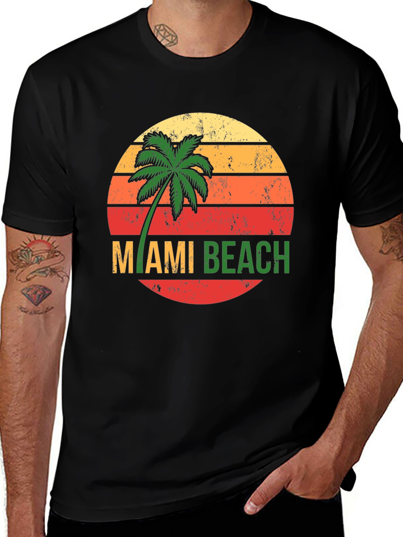 Variant 17 of Miami Beach Retro Graphic T-Shirt