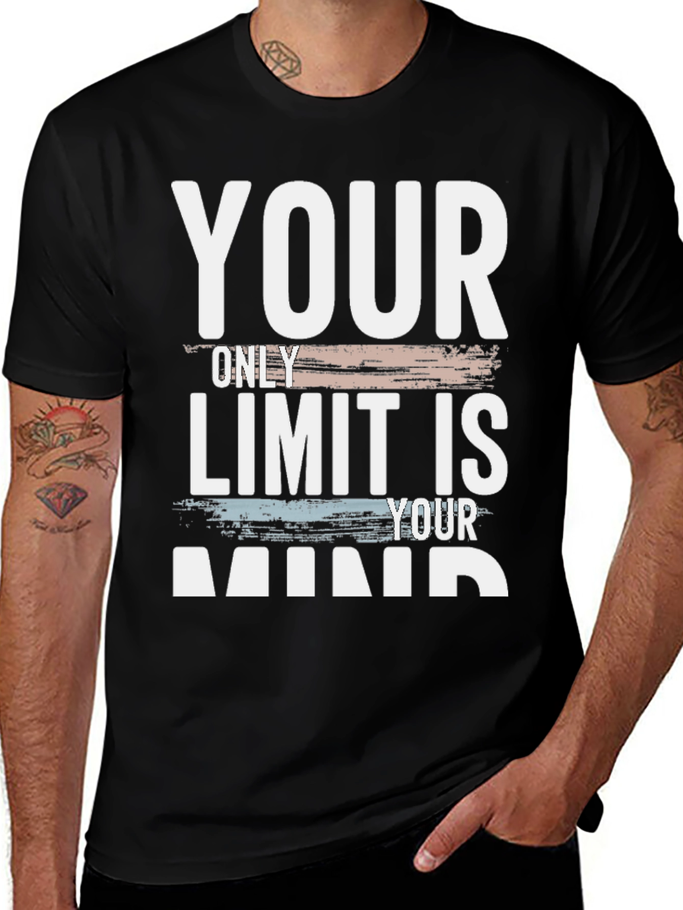Variant 6 of Inspirational Graphic T-Shirt - Your Only Limit is Your Mind