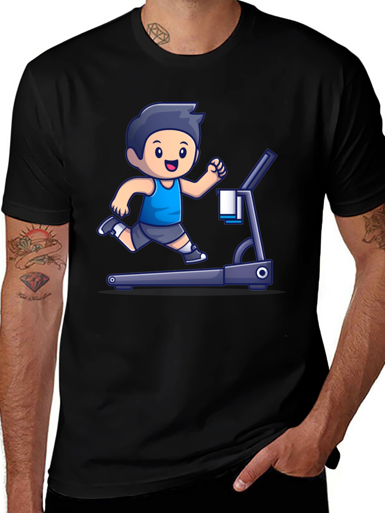 Variant 8 of Cartoon Treadmill Run T-Shirt