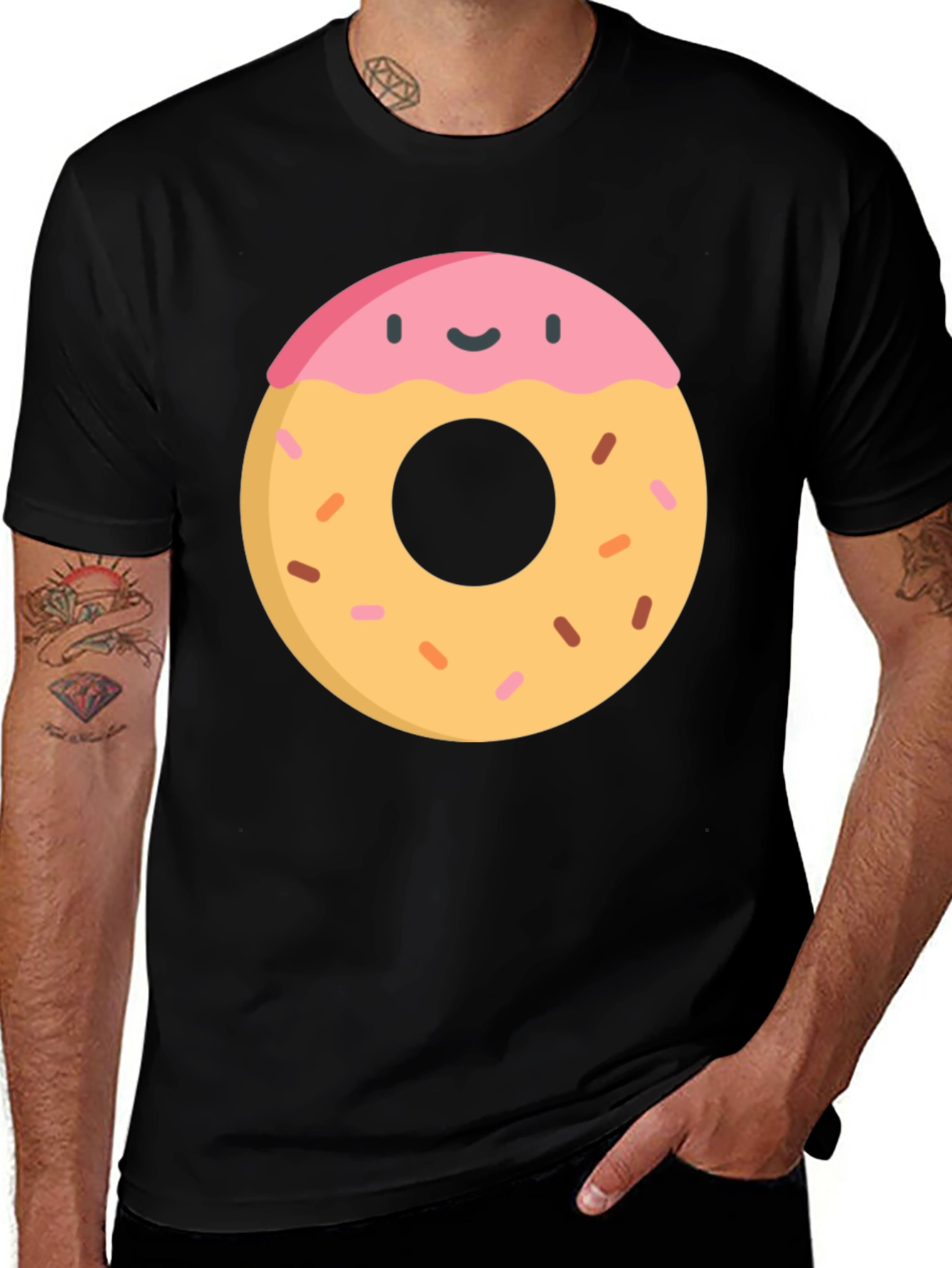 Variant 18 of Donut Graphic Tee - Fun & Delicious Style!