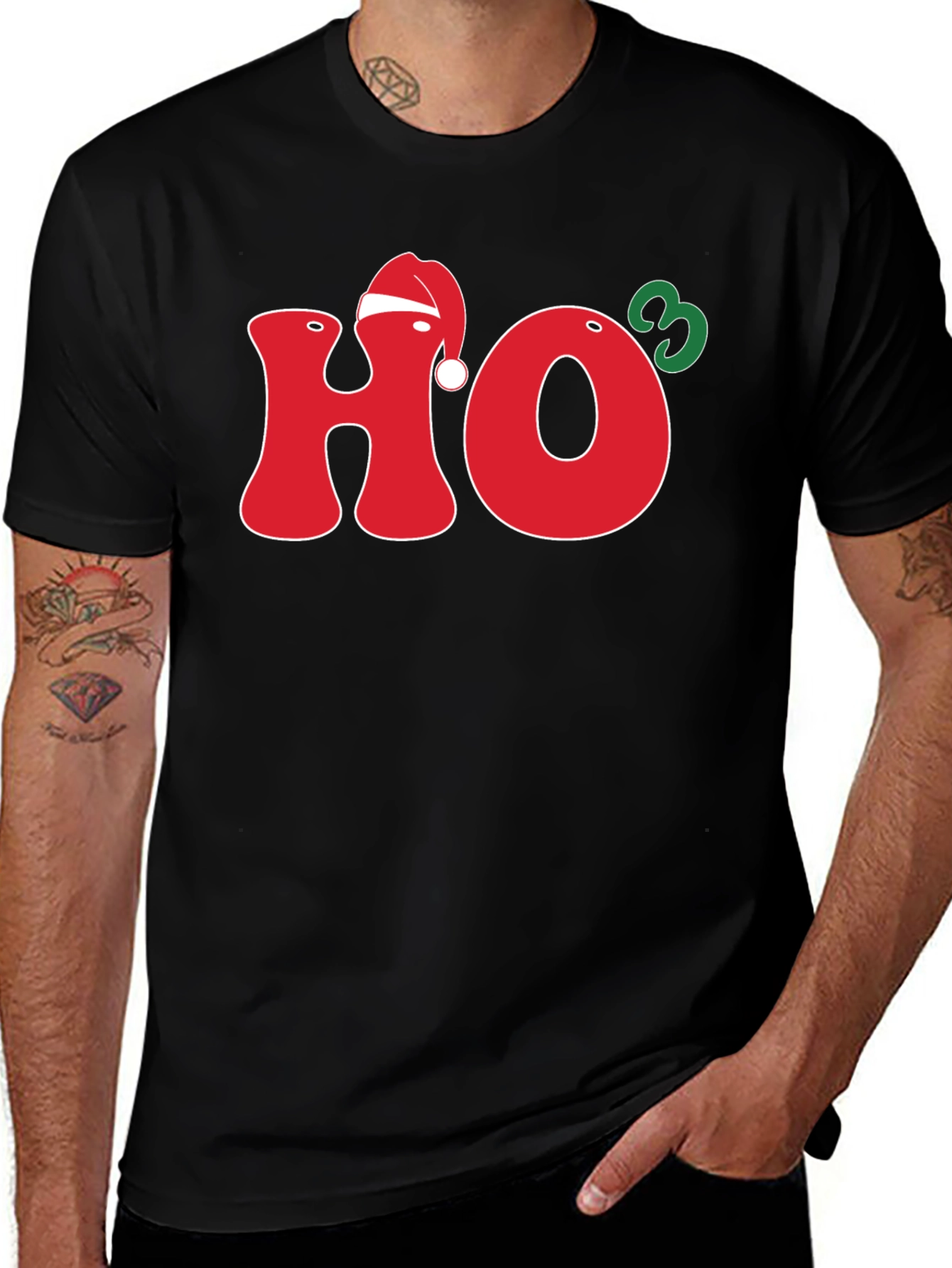 Festive Ho3 Christmas Holiday Graphic T-Shirt