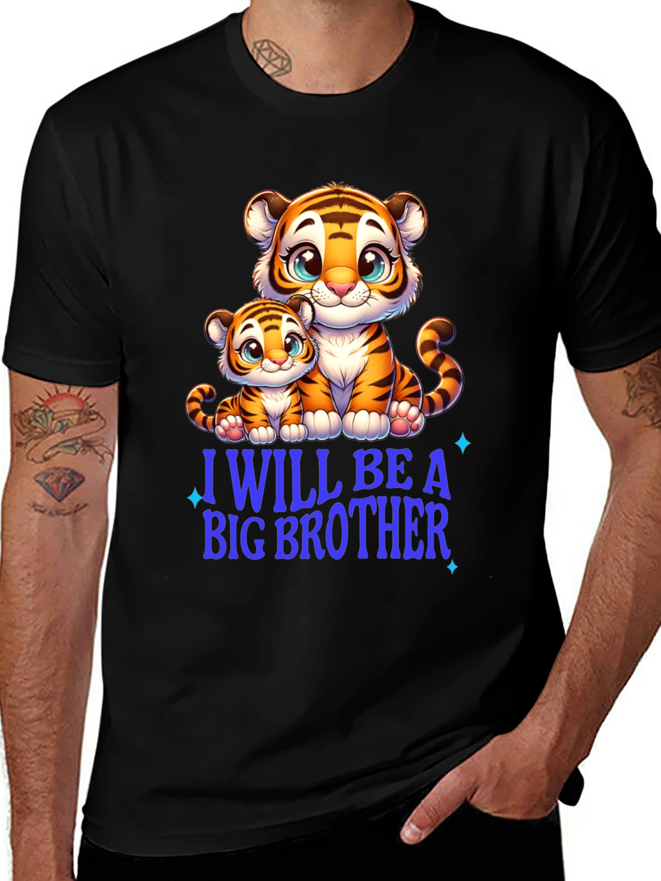 Variant 10 of I Will Be A Big Brother Tiger Tee