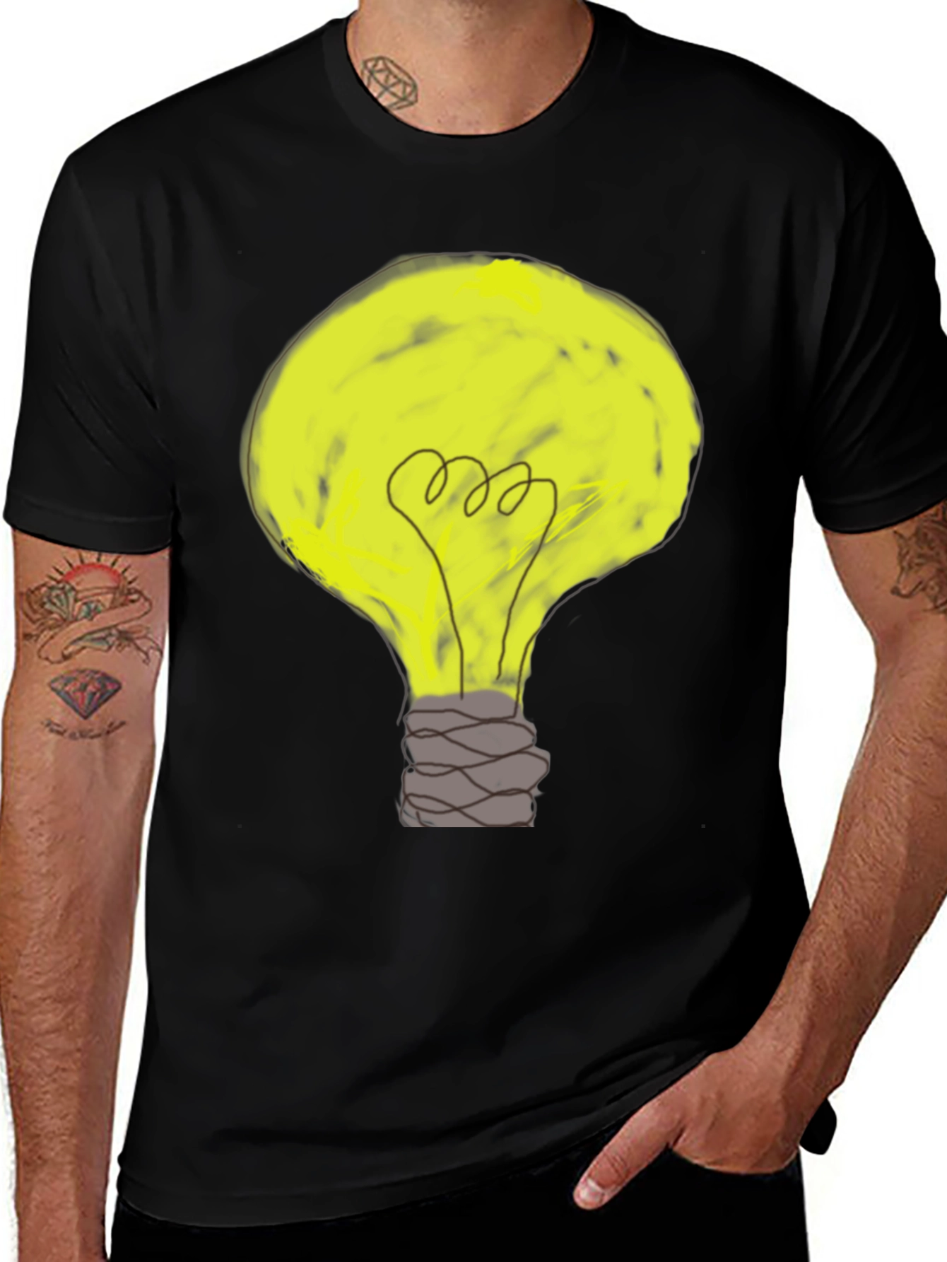 Variant 18 of Illuminating Idea T-Shirt - Creative Light Bulb Design