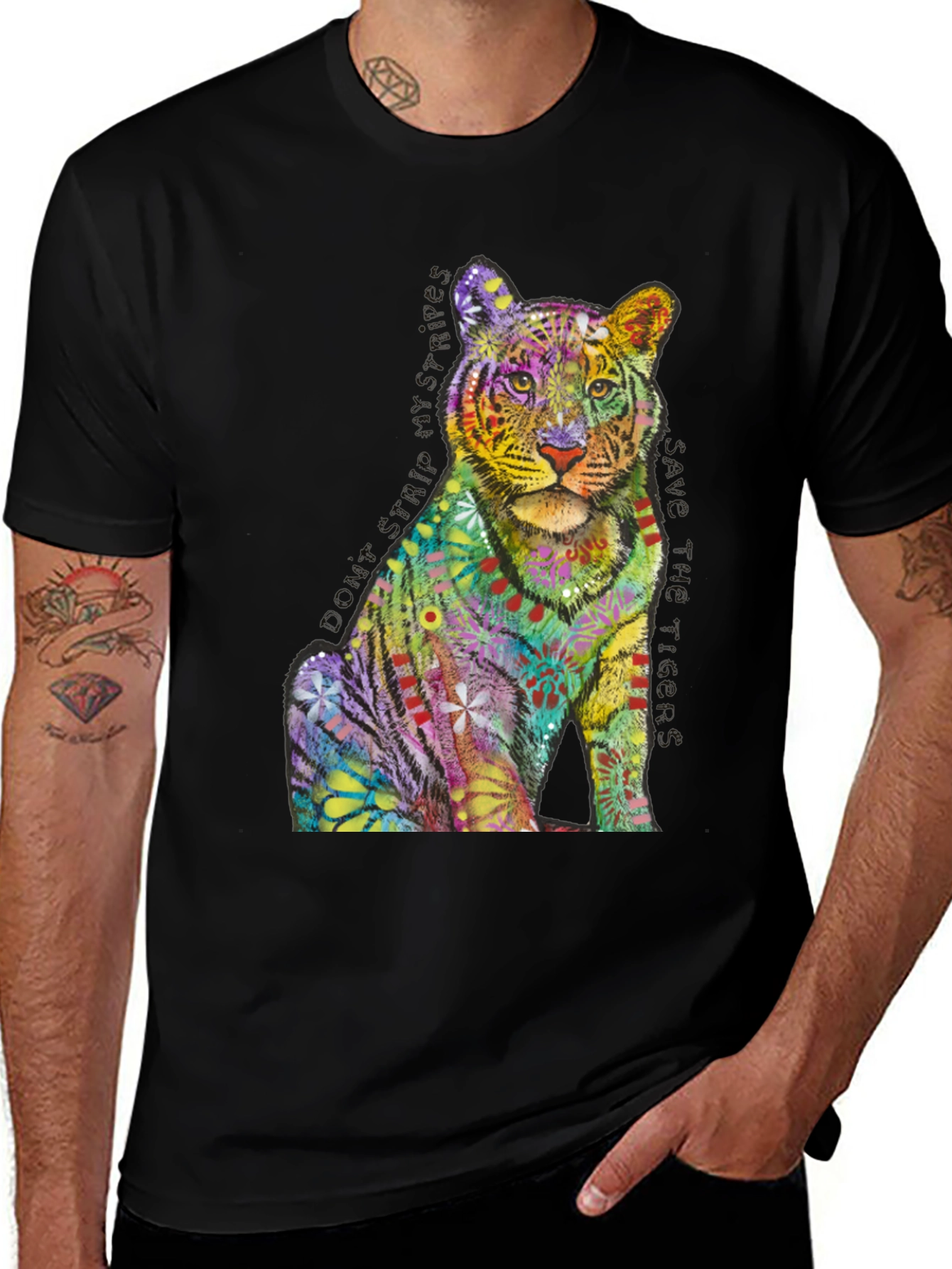 Variant 27 of Psychedelic Tiger Graphic Tee - Bold Style