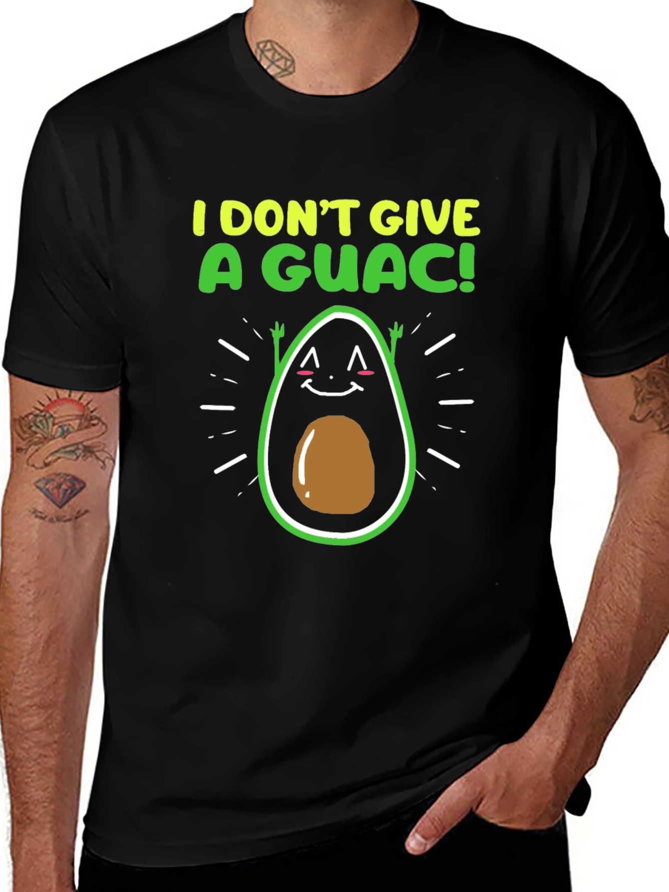 Variant 14 of Funny Avocado Graphic Tee - I Don't Give A Guac!