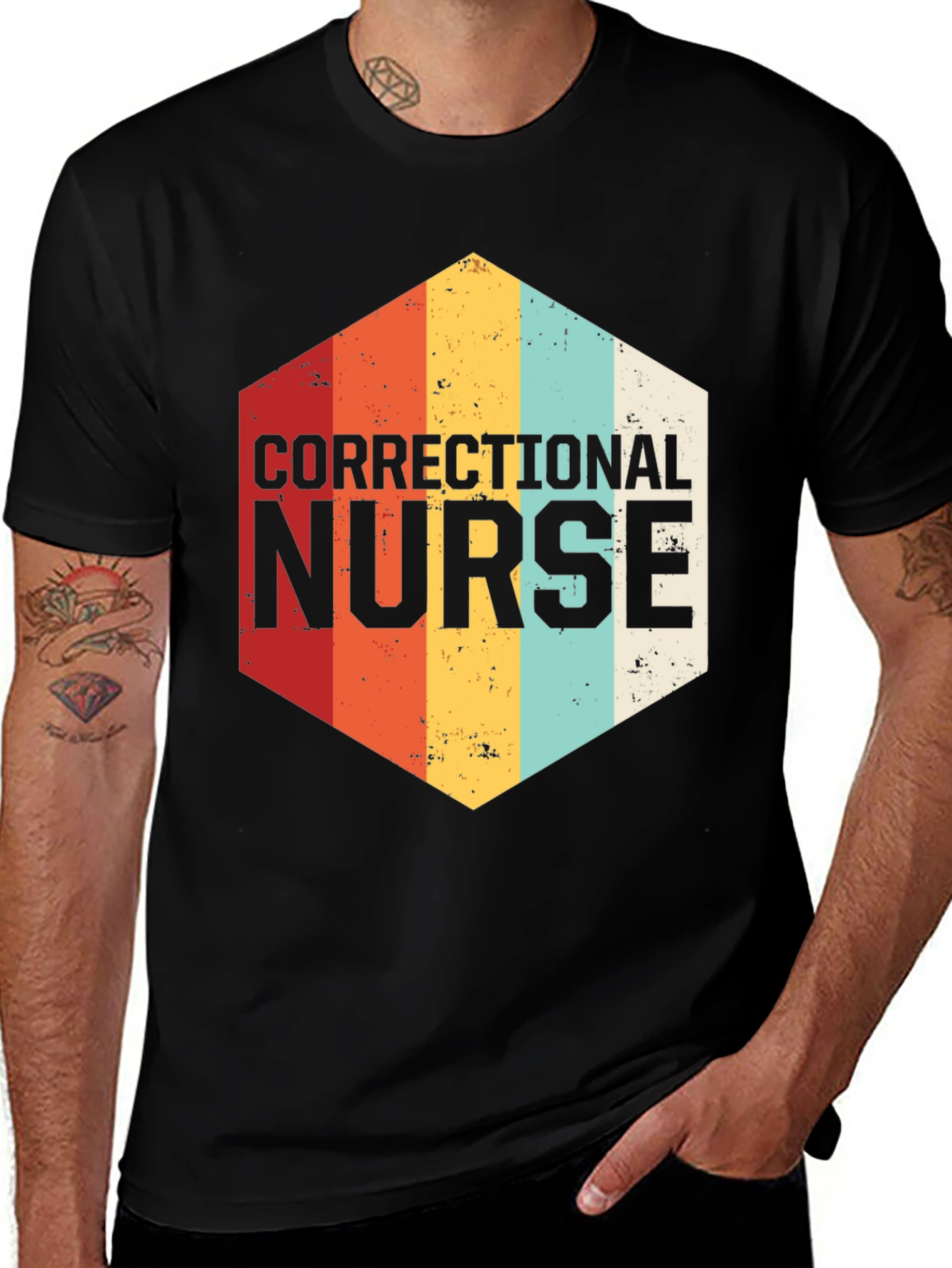 Variant 26 of Correctional Nurse Retro T-Shirt