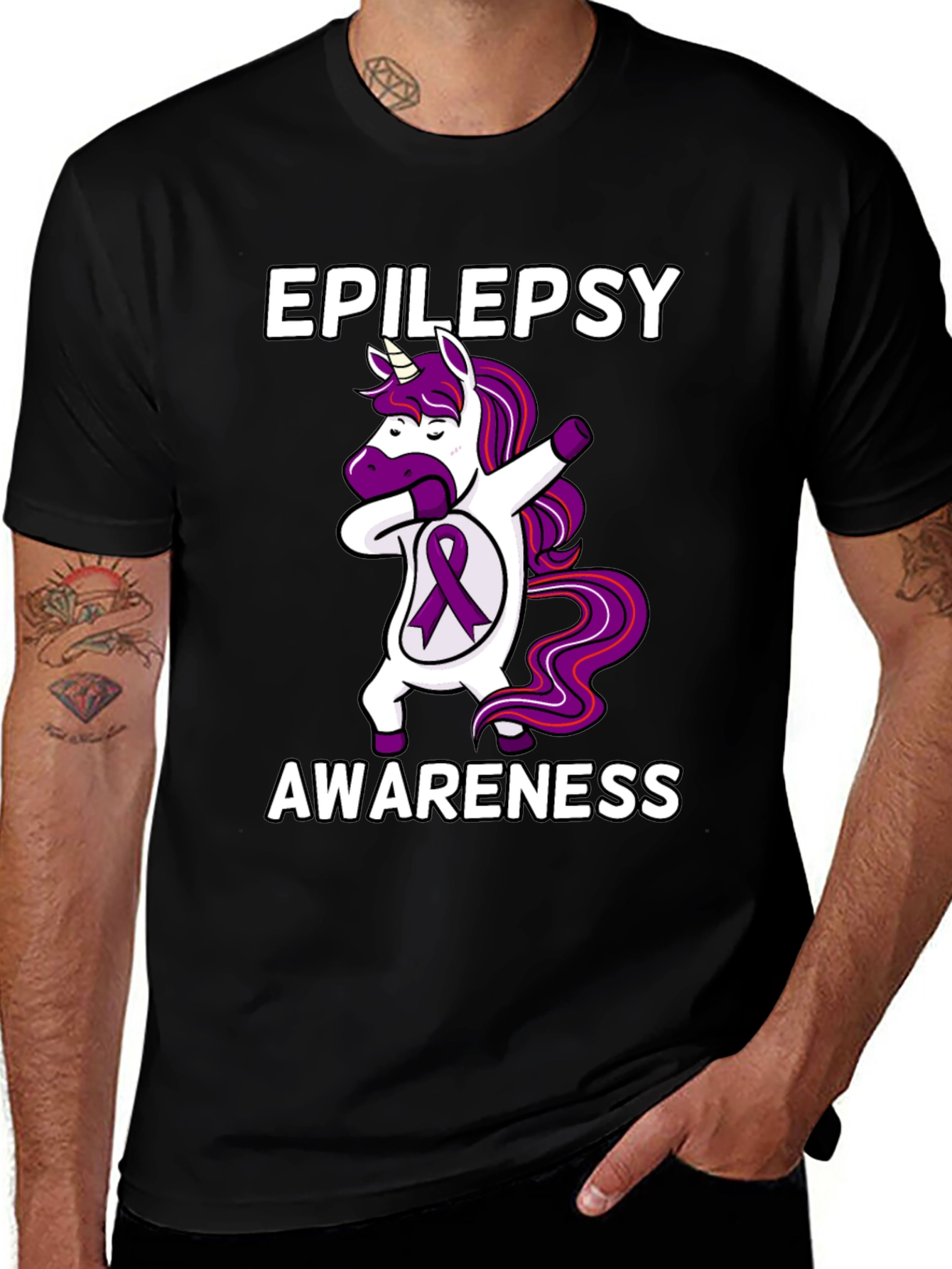 Variant 23 of Epilepsy Awareness Unicorn T-Shirt