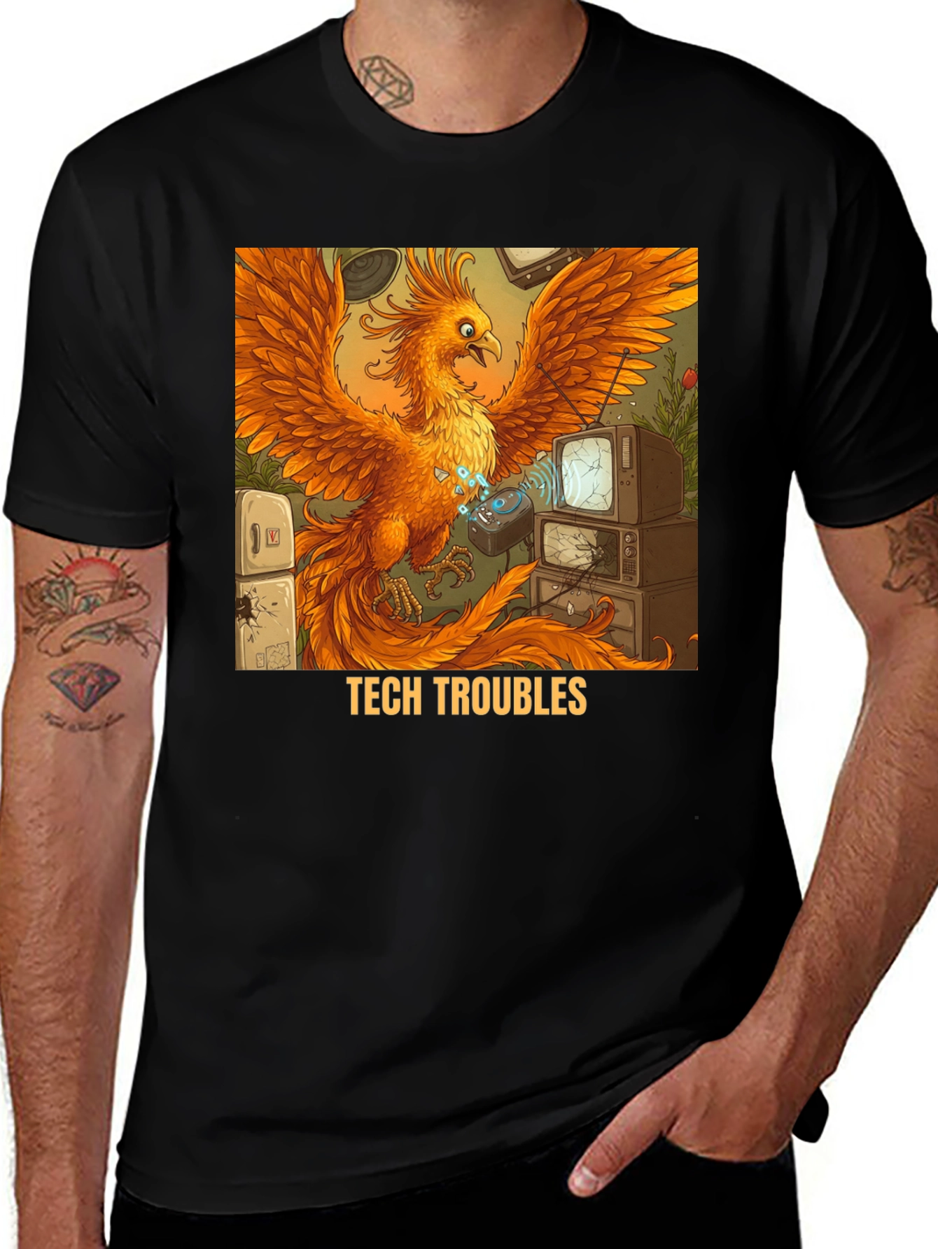 Tech Troubles Phoenix Graphic Tee