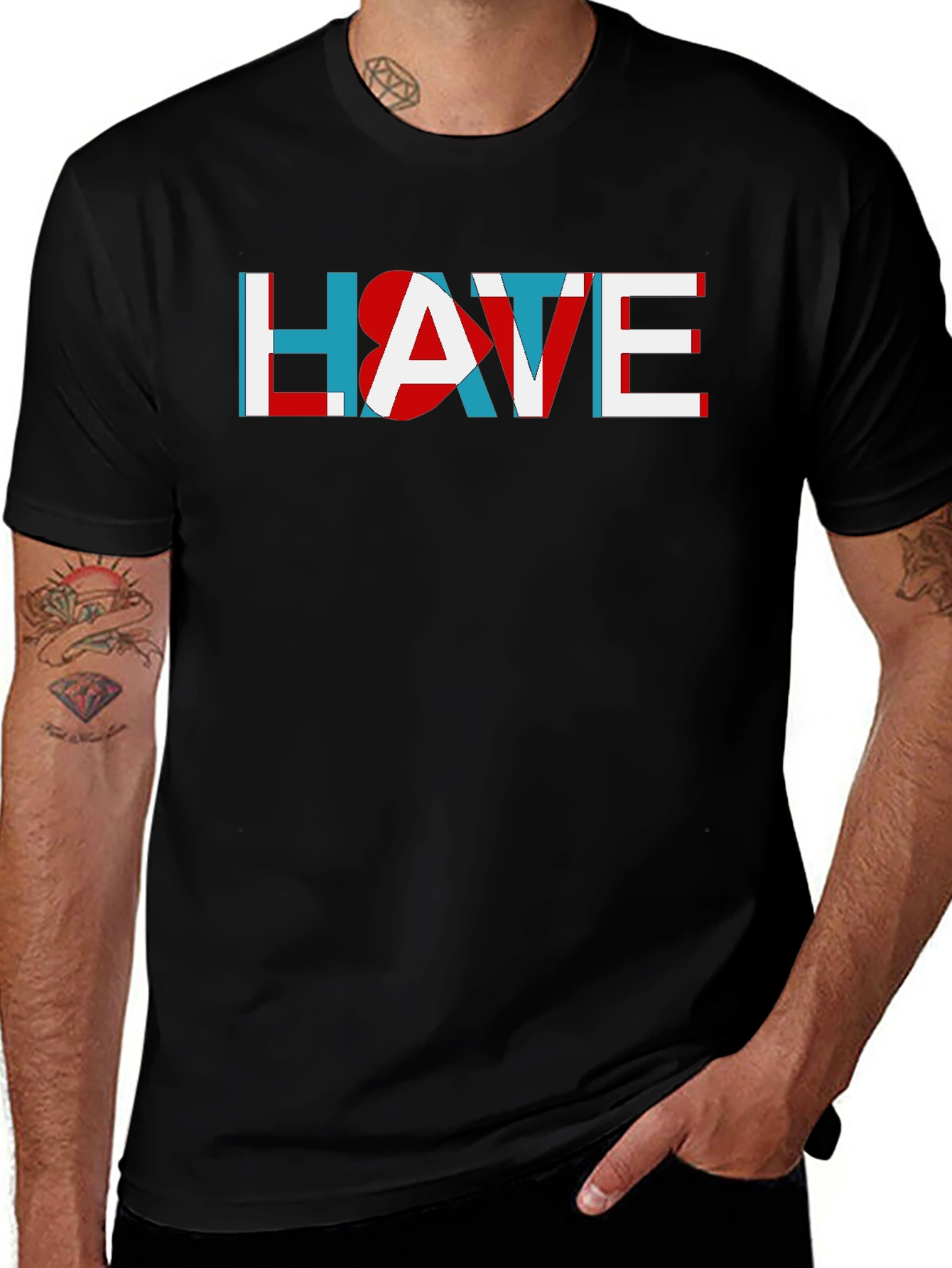 Variant 29 of HATE Graphic Tee - Mens Soft Black T-Shirt