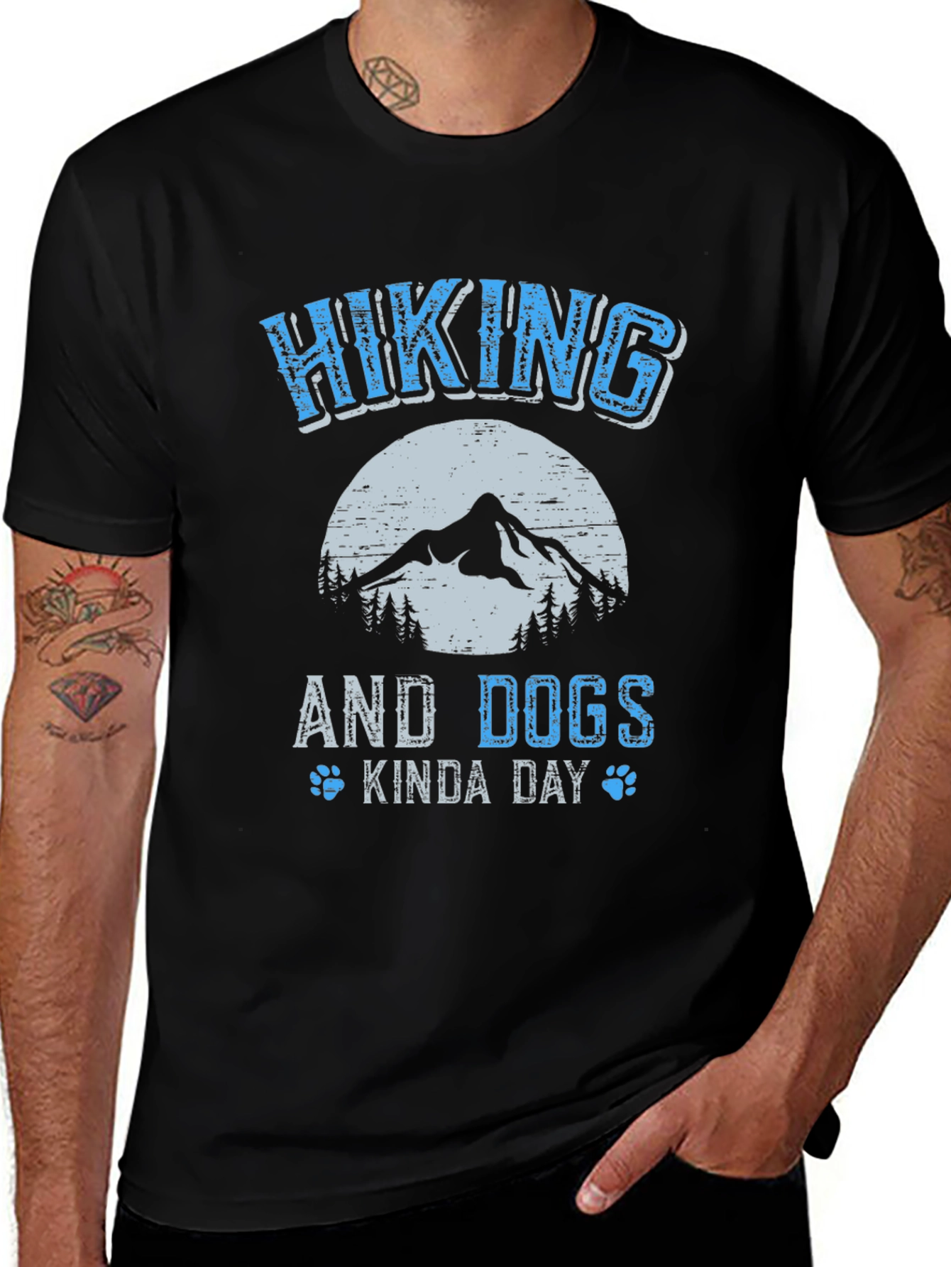 Variant 28 of Hiking and Dogs Kinda Day T-Shirt
