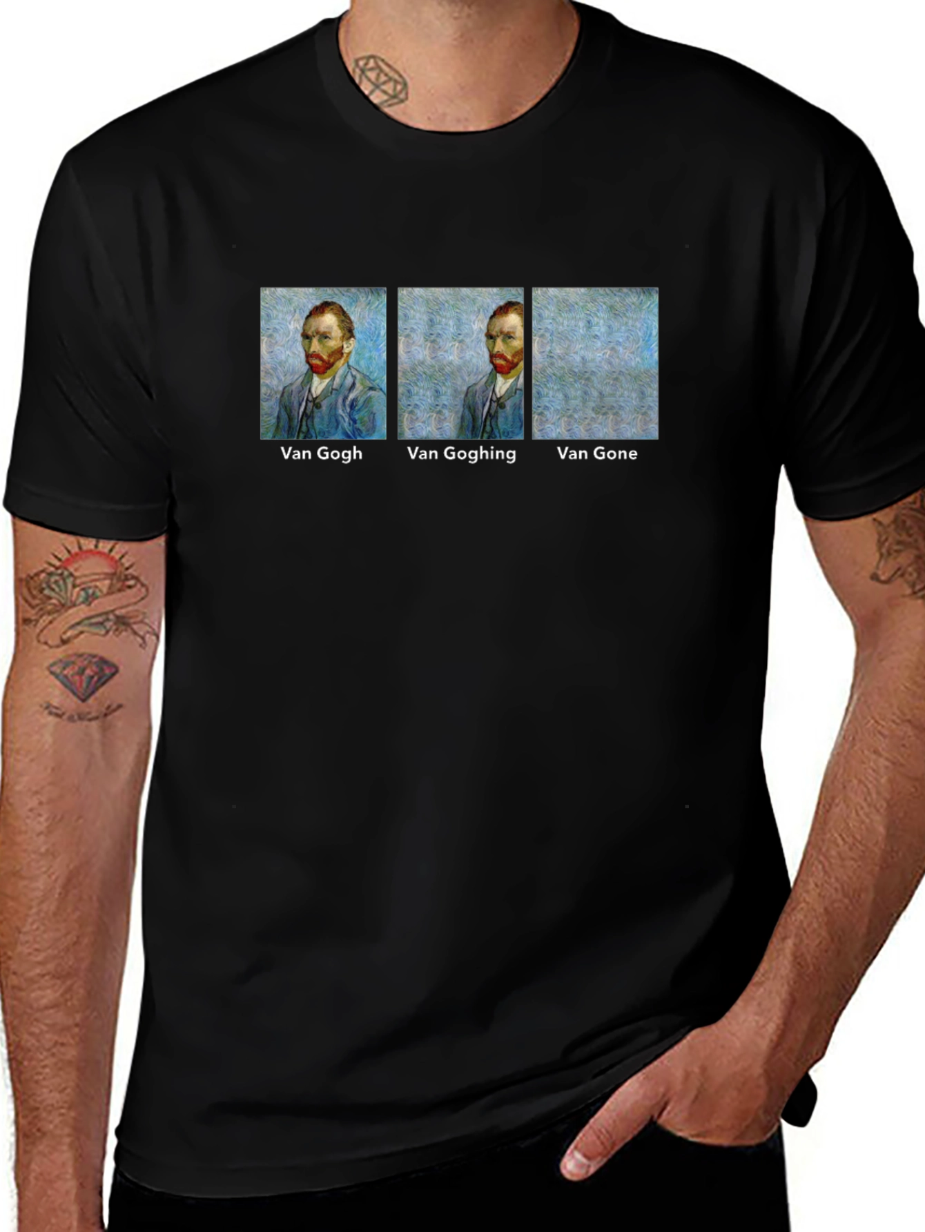 Variant 17 of Van Gogh Humor T-Shirt - Art Lover Tee