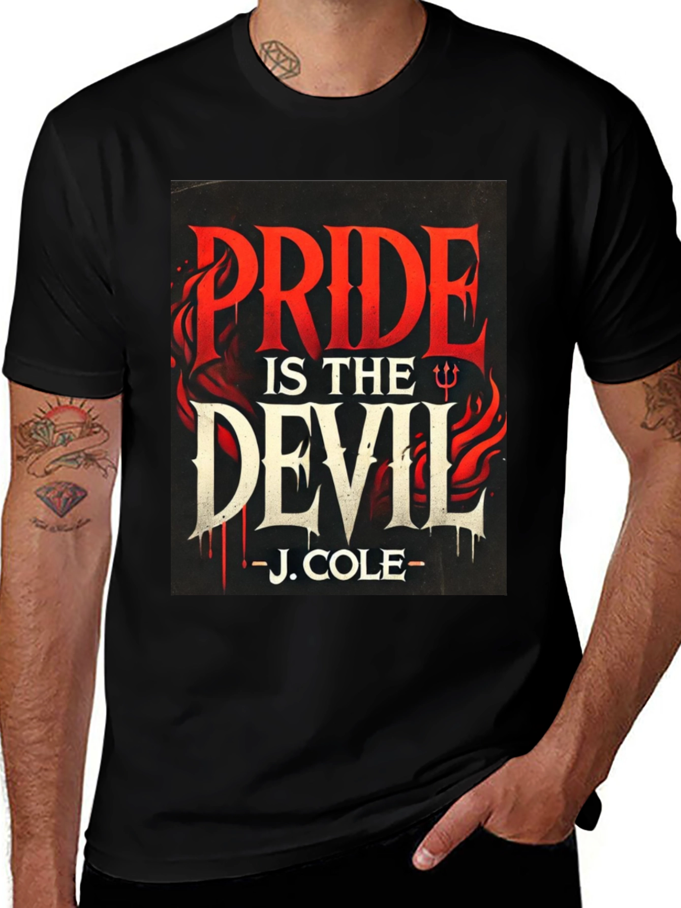 Variant 15 of Pride is the Devil J. Cole Black T-Shirt