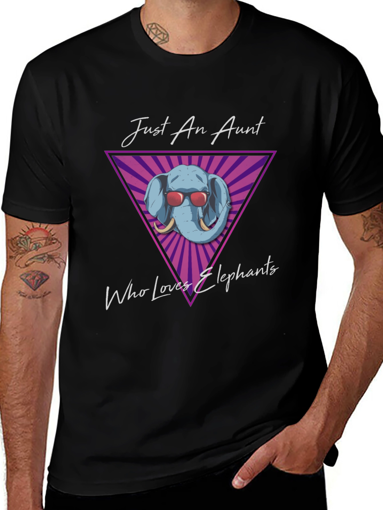 Variant 2 of Just An Aunt Who Loves Elephants Graphic Tee