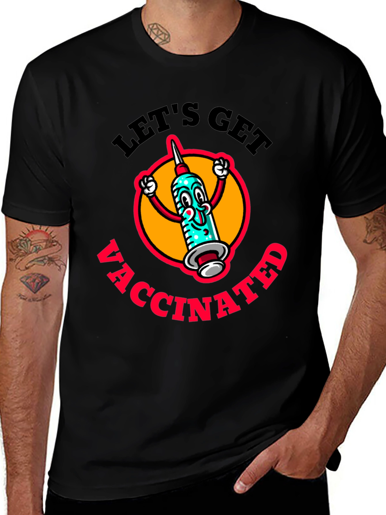 Variant 20 of Vaccinated Cartoon Graphic T-Shirt