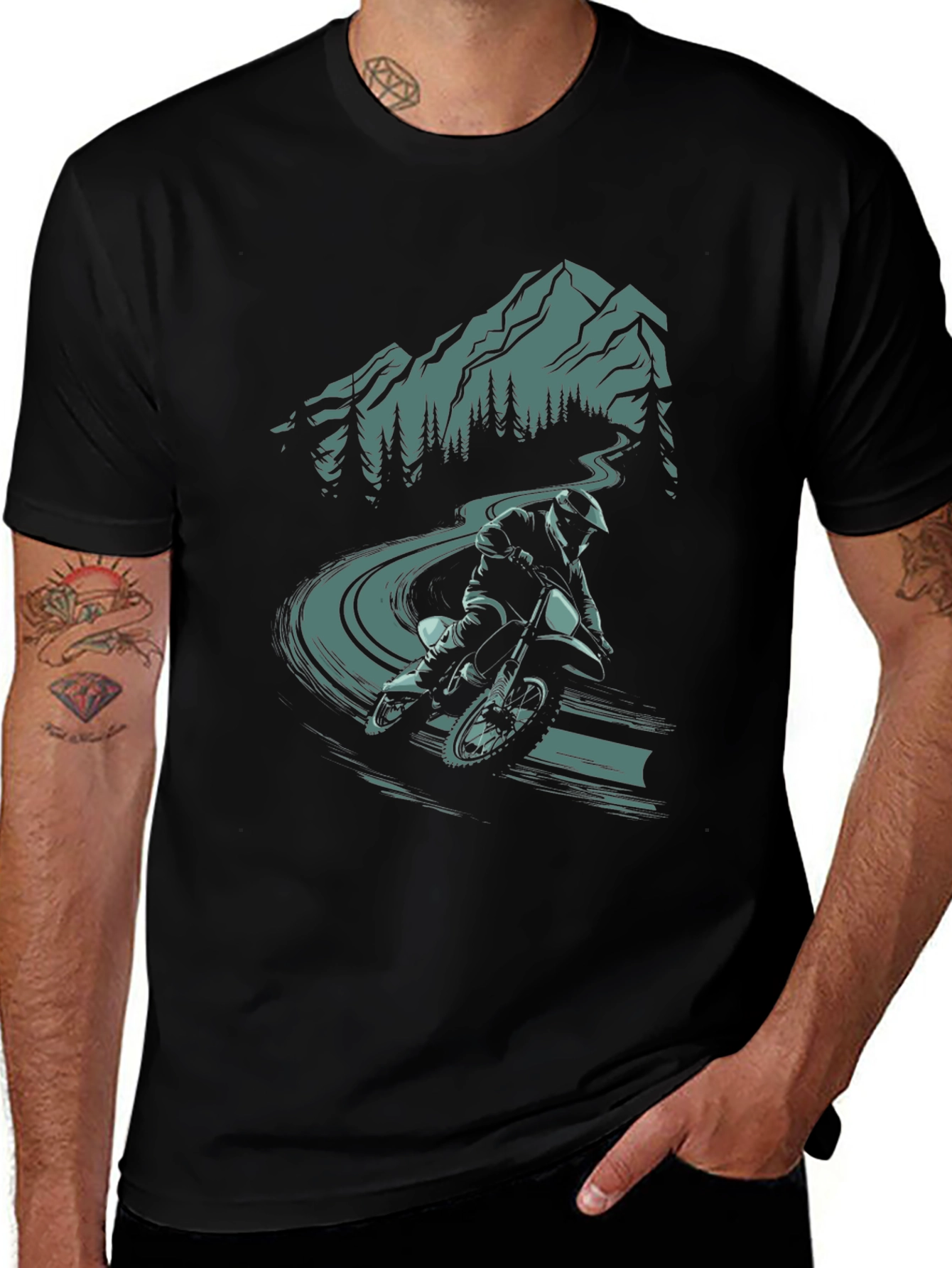 Variant 27 of Mountain Bike Trail Ride Graphic Tee