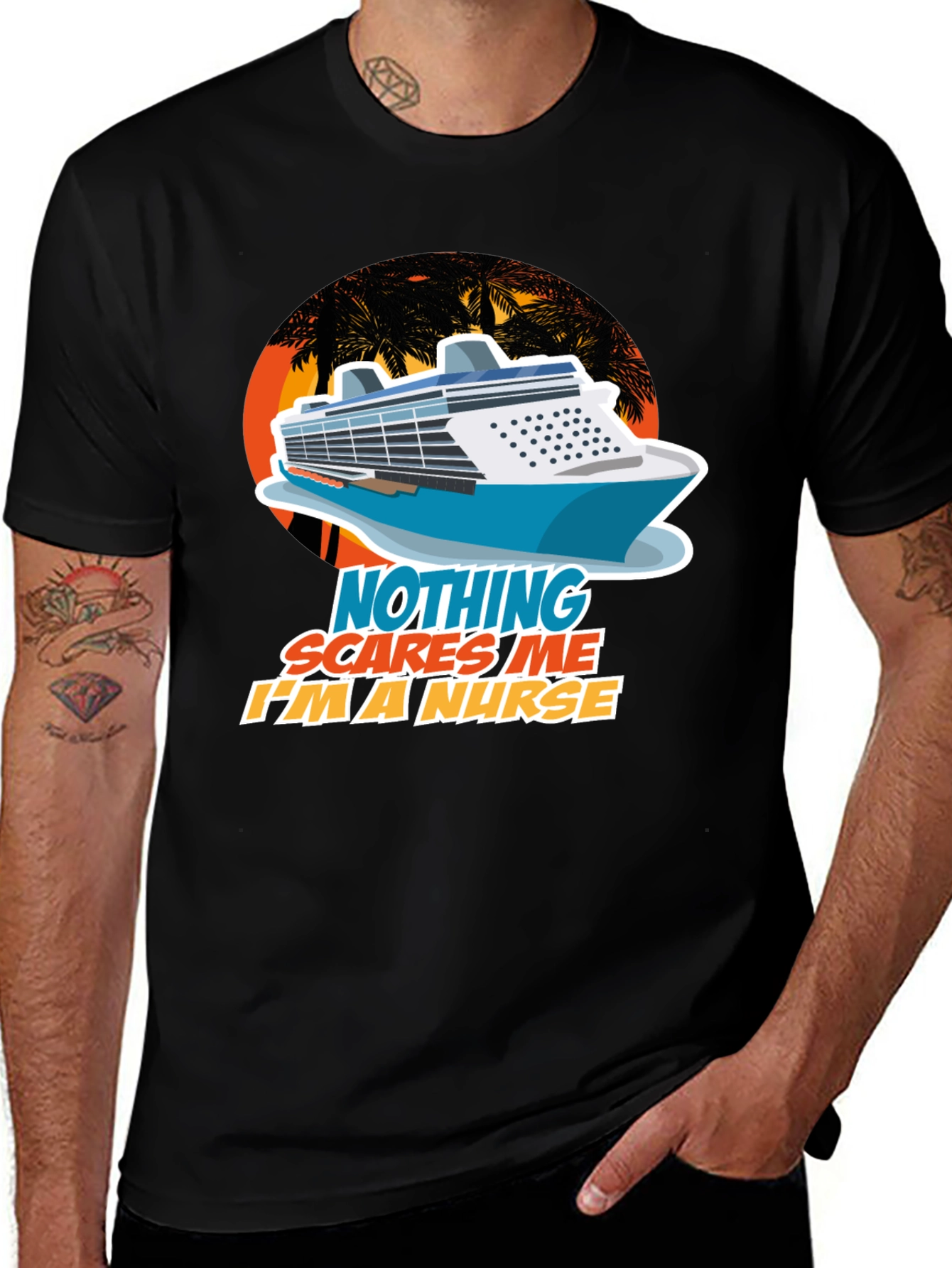 Variant 29 of Nothing Scares Me I'm a Nurse T-Shirt Cruise Design