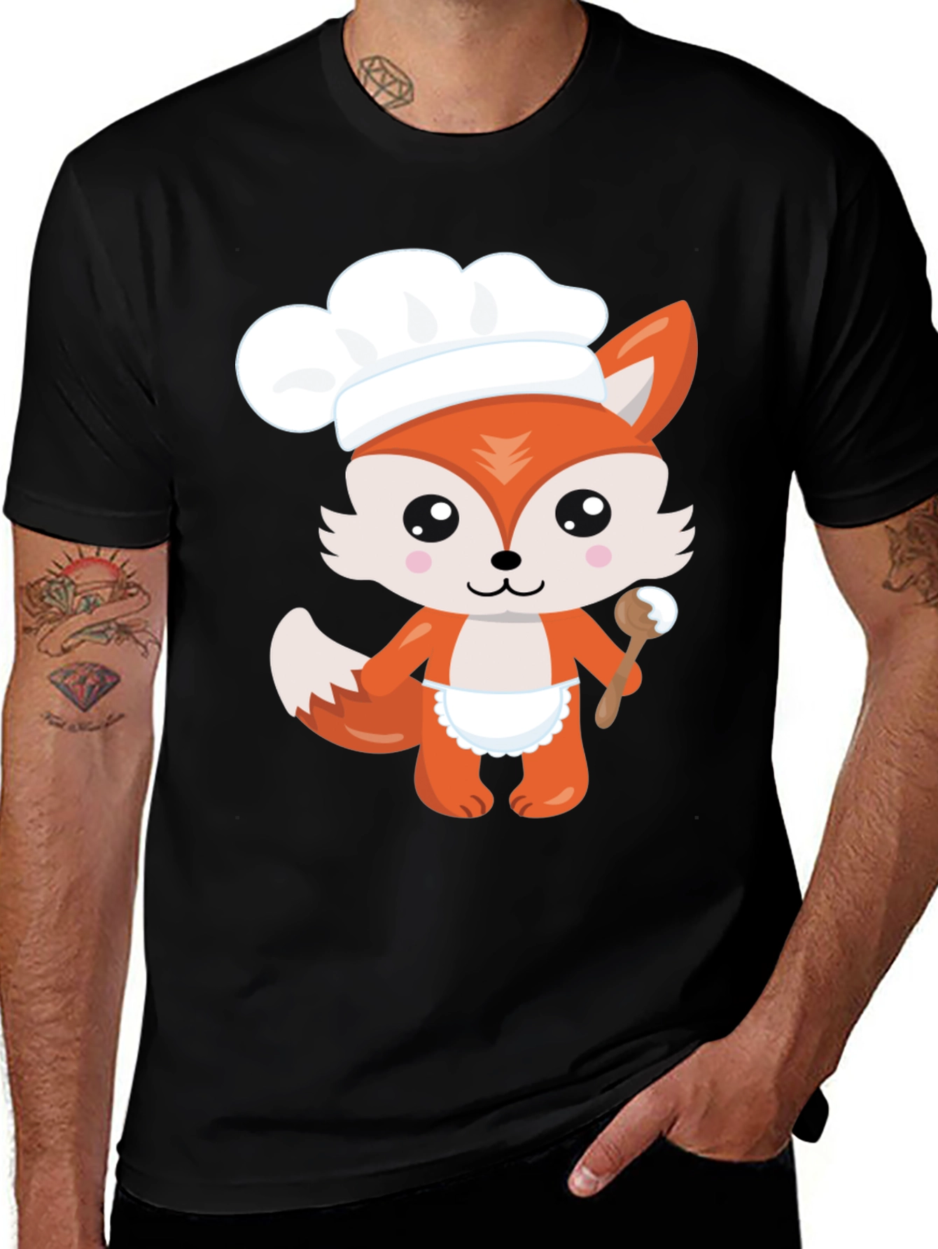 Variant 11 of Chef Fox T-Shirt - Cute Cartoon Graphic Tee
