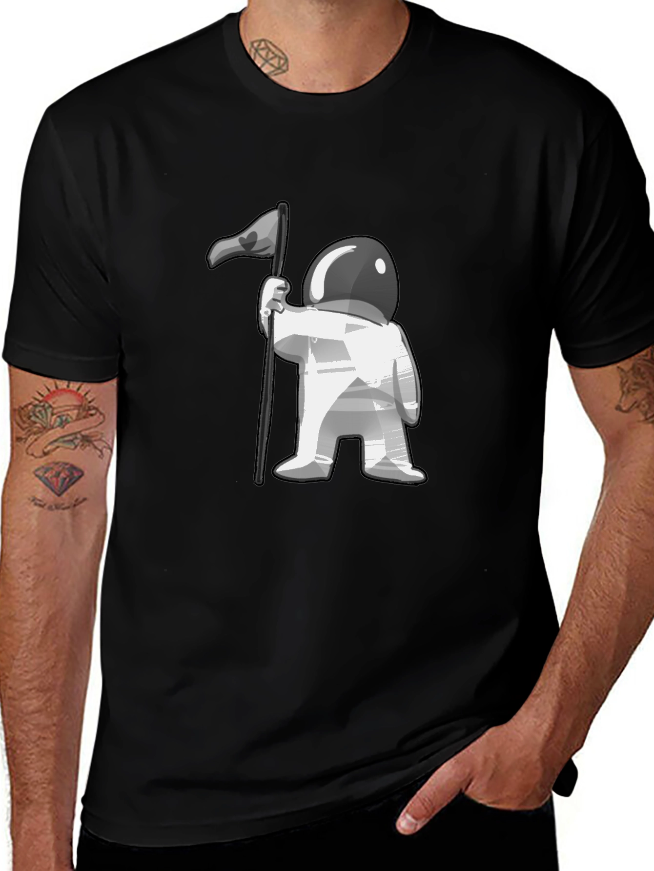 Variant 8 of Astronaut Flag Graphic Tee