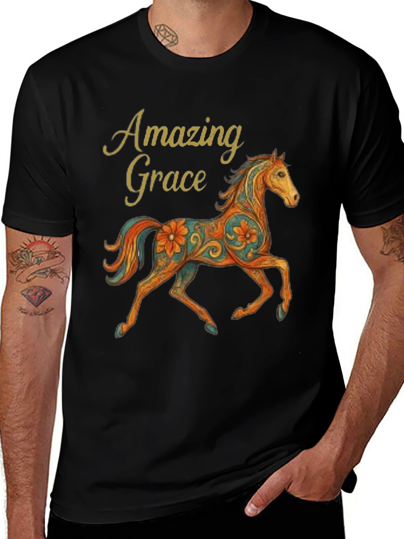 Variant 15 of Amazing Grace Horse Graphic Tee