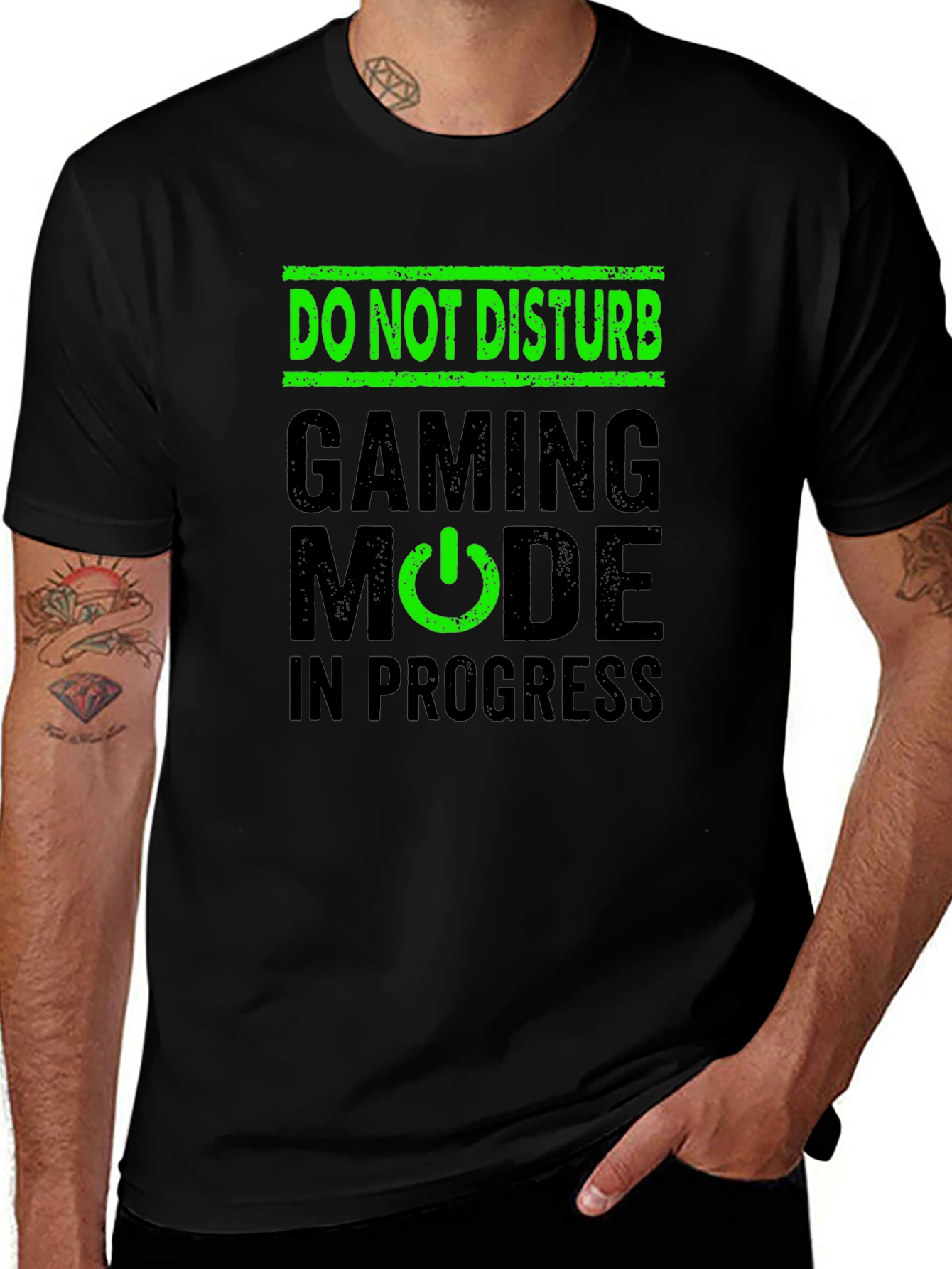 Variant 4 of Do Not Disturb Gaming Mode Black T-Shirt