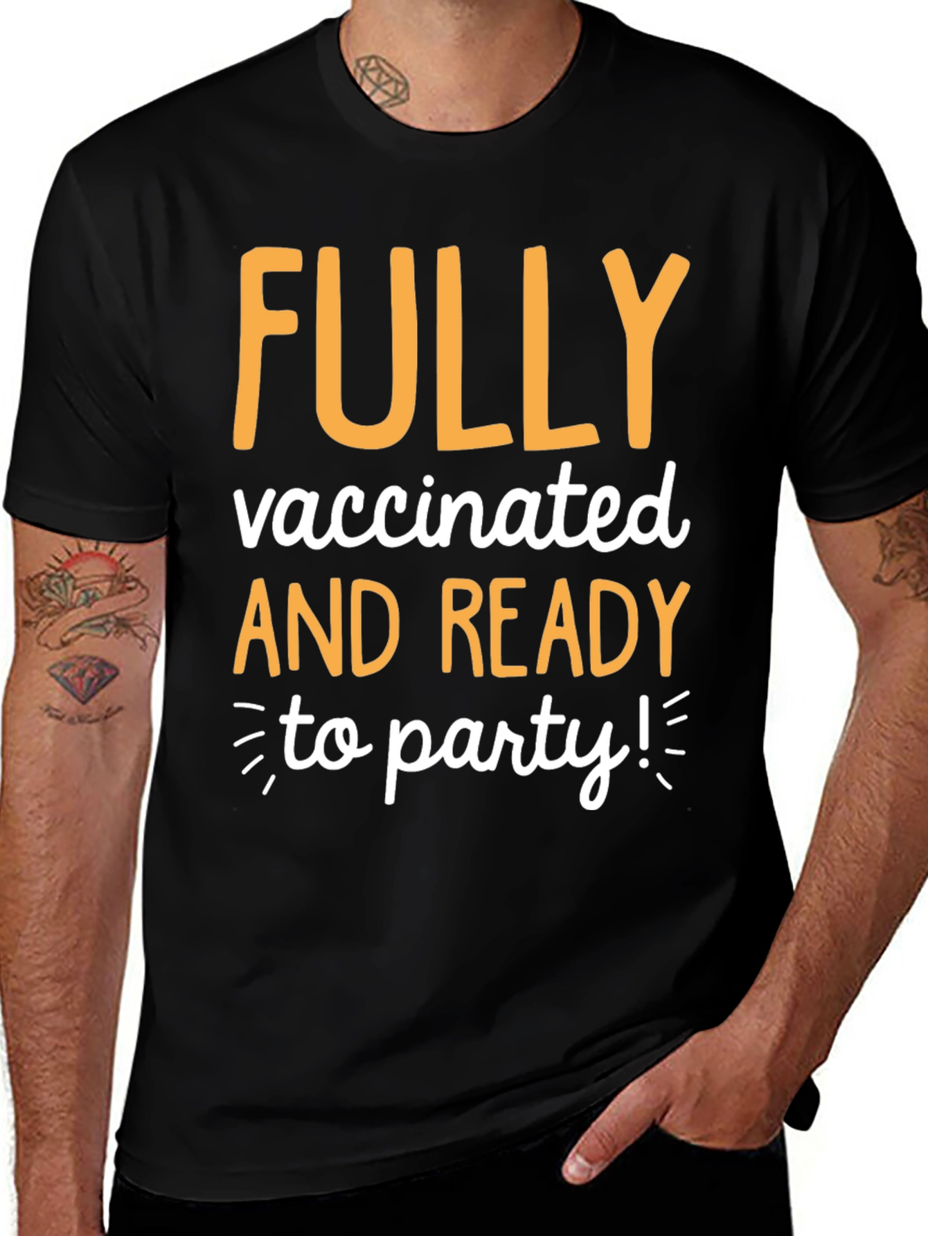 Variant 11 of Fully Vaccinated and Ready to Party T-Shirt