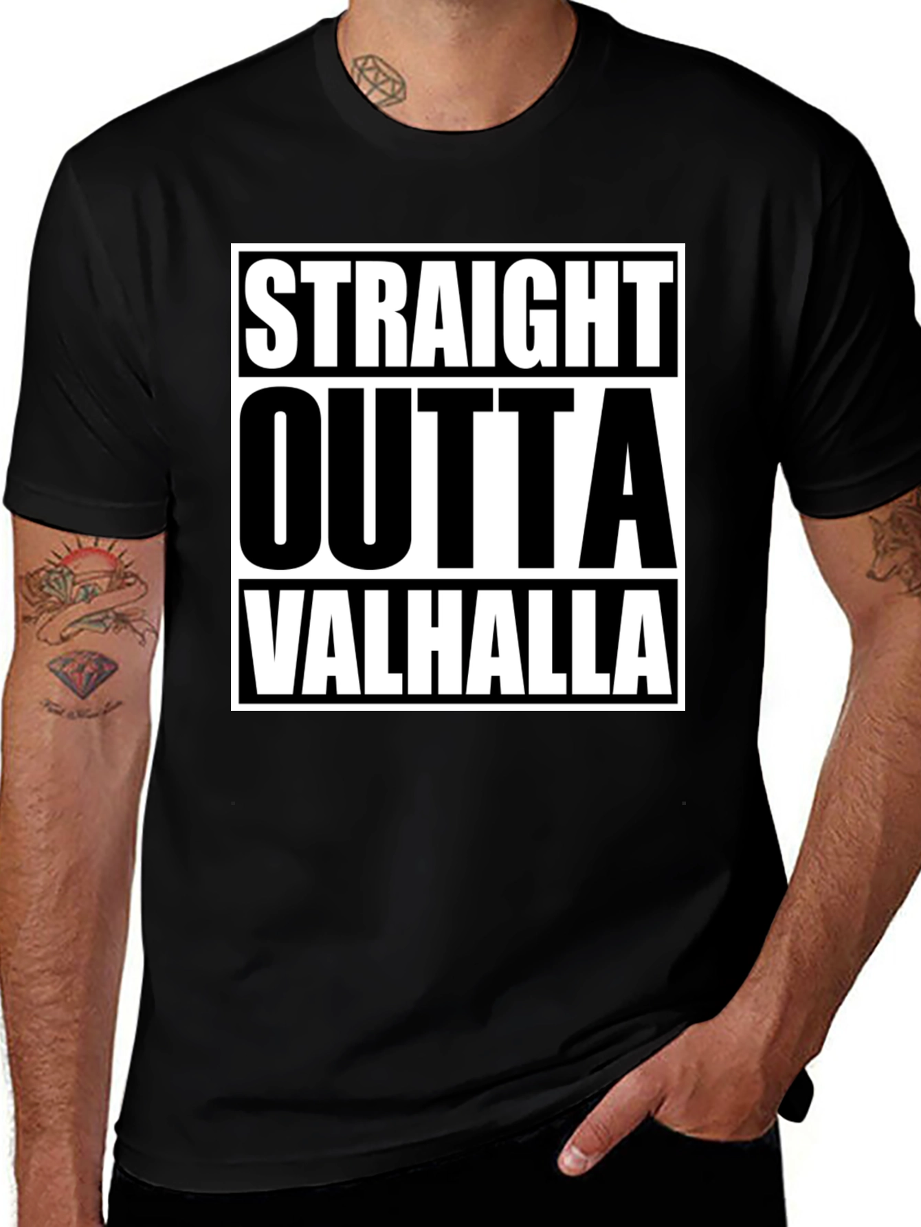 Variant 16 of Straight Outta Valhalla Graphic Tee
