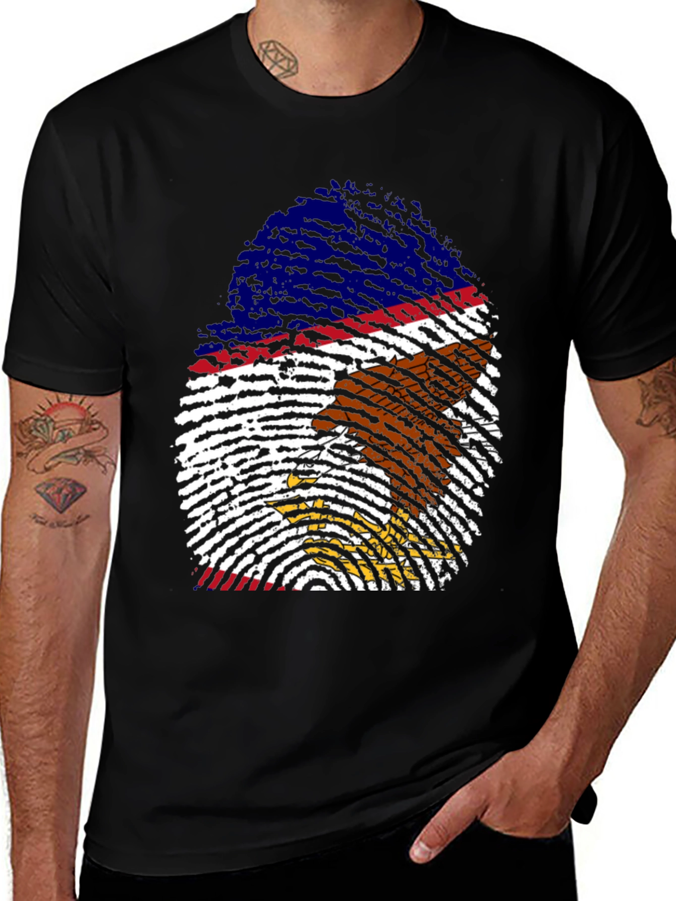 Samoa Fingerprint Flag T-Shirt